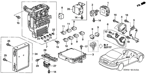 Genuine Honda 38300-SDA-A01 Turn Signal And Hazard Relay Assembly