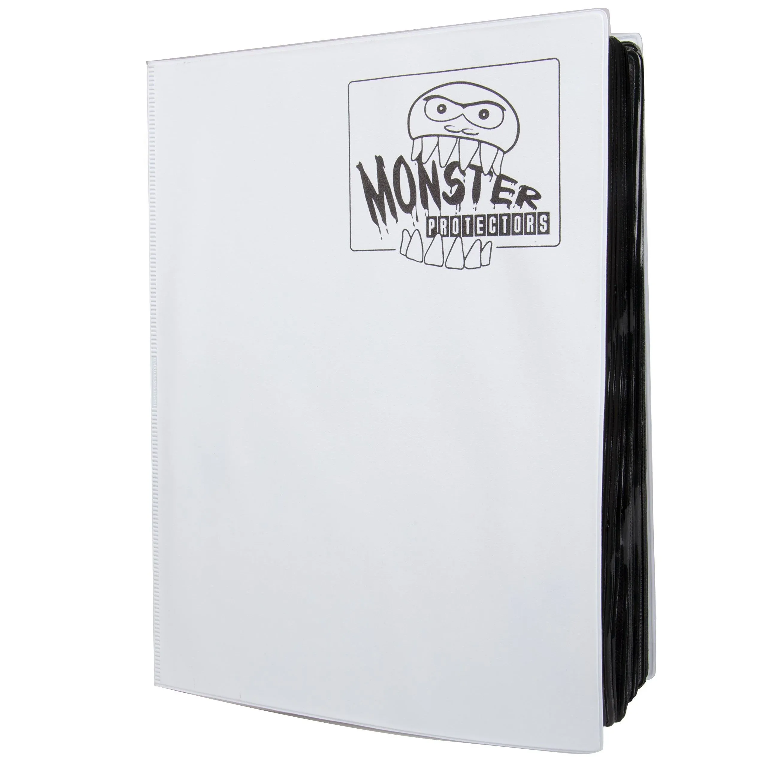 Monster 9 Pocket Trading Card Mega XL Binder - Matte White Album, Anti-Theft & Drop TCG Protection w Side Loading Padded Pockets, Double Sided, Holds 720 Cards, Sports, Gaming, Kpop, Christmas Gift