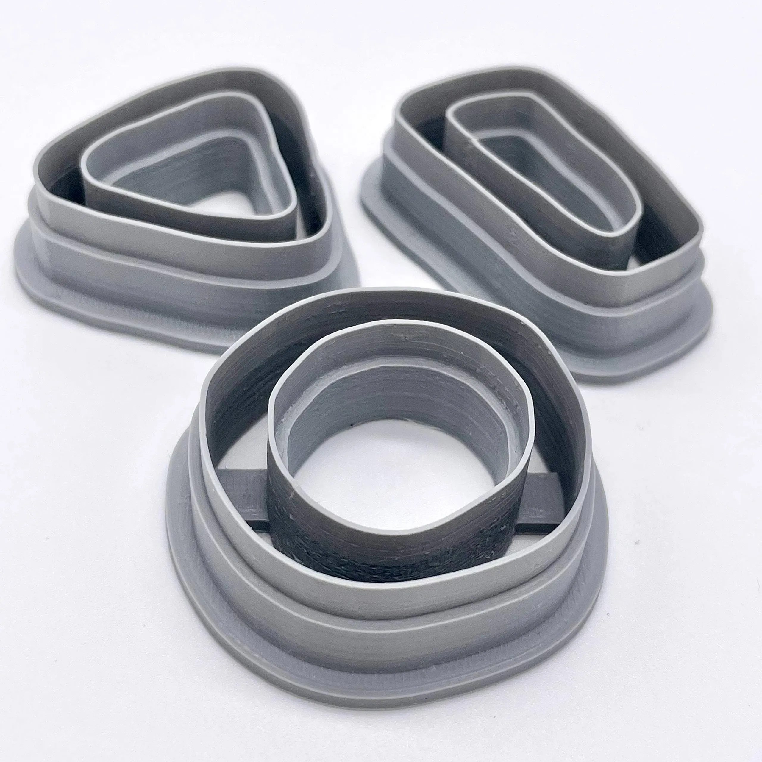 Polymer Clay Cutters The Clayful Co Organic Pack Set of 3 Plastic Cutter for ...