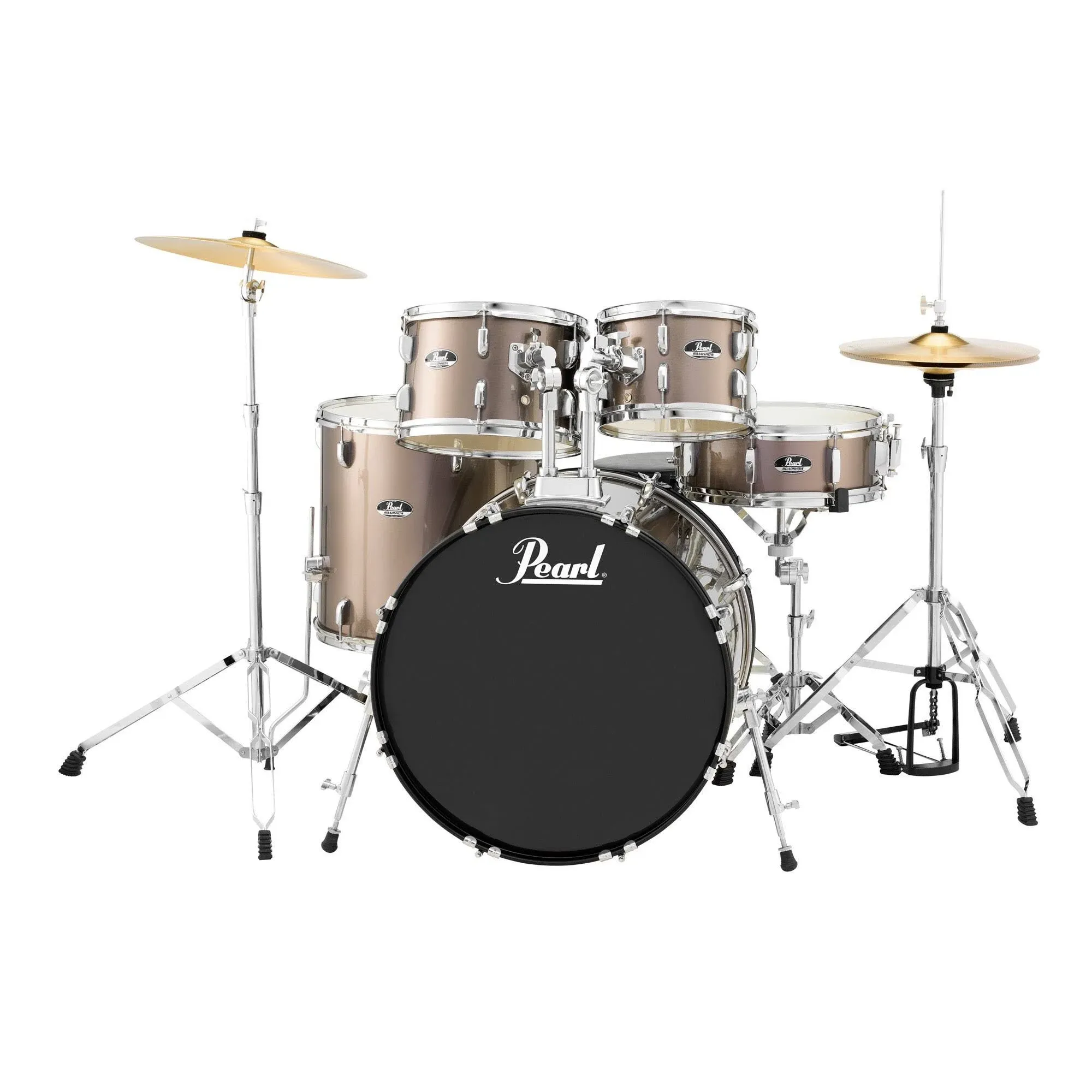 Pearl Roadshow RS505C 5-Piece Drum Set w/ Hardware & Cymbals (Bronze Metallic)