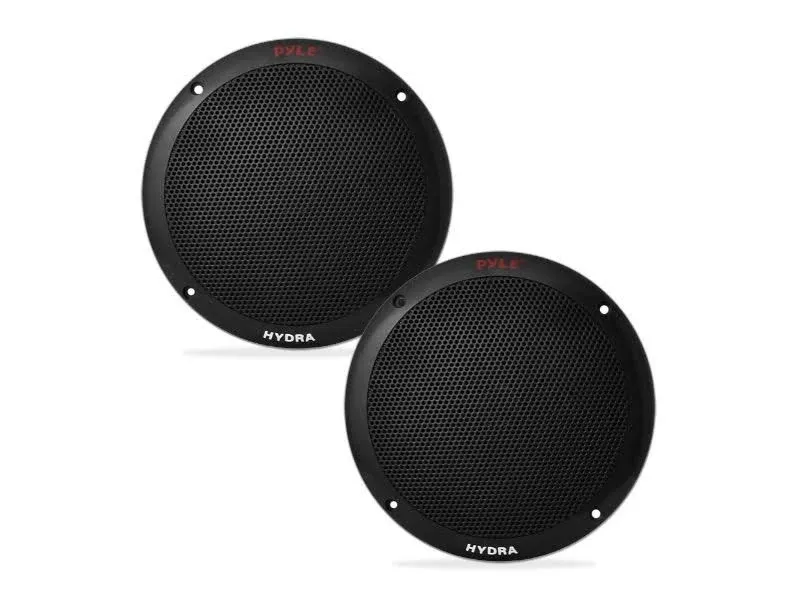 6 1/2&#039;&#039; 2-Way Dual Cone Marine Speakers- Black 400W Max Plmr605B