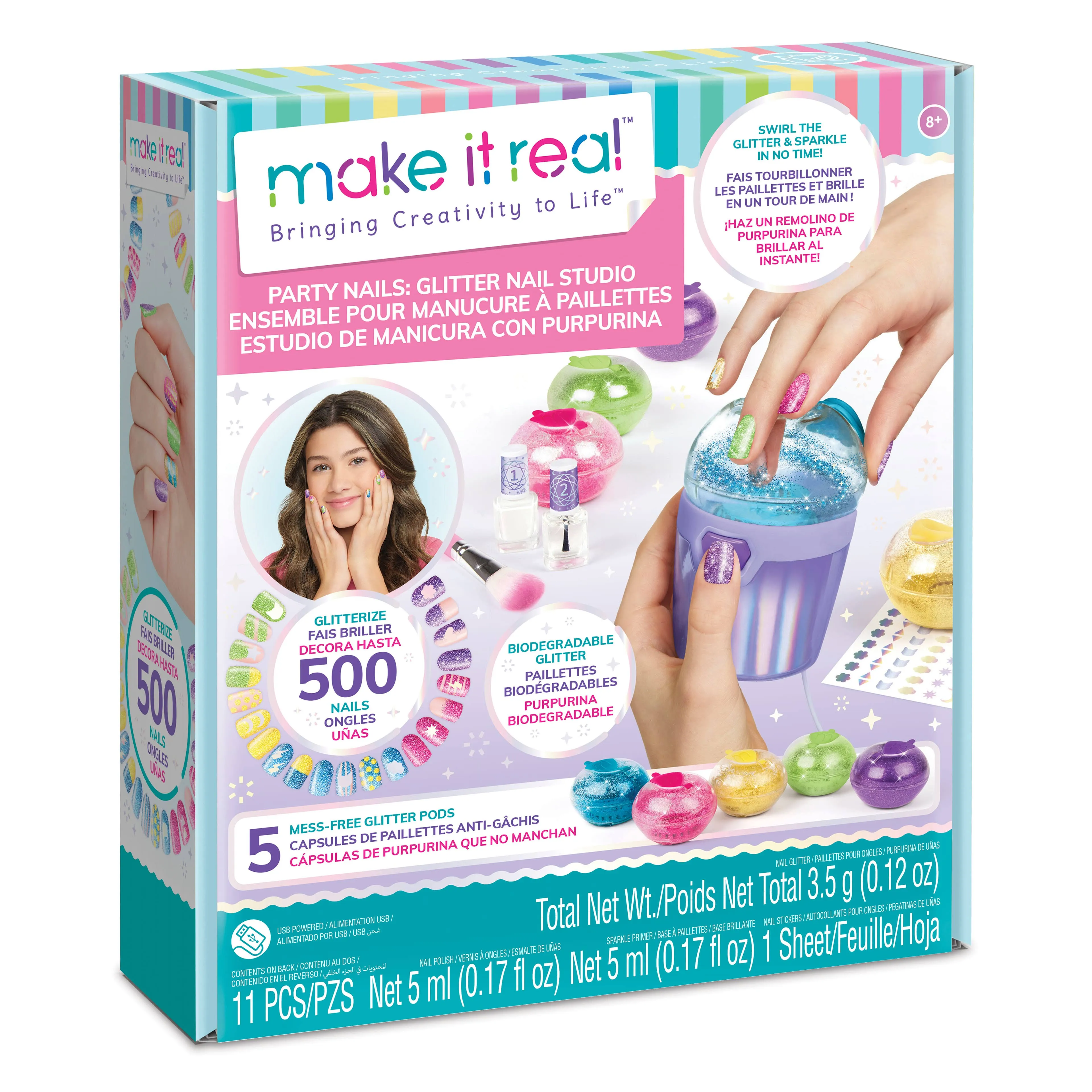 Make It Real Party Nails Glitter Nail Studio - DIY Nail Kit