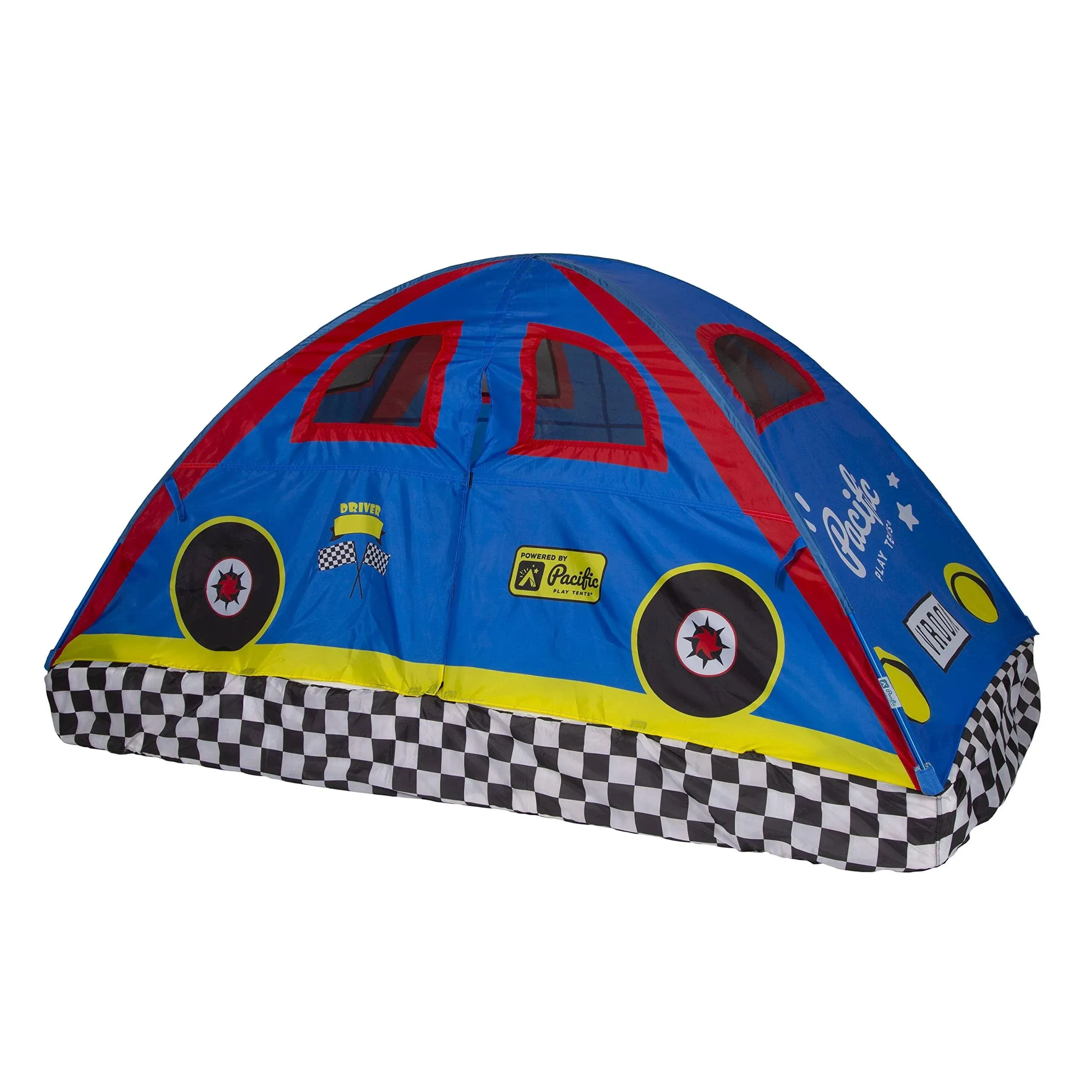 Pacific Play Tents 19711 Kids Rad Racer Bed Tent Playhouse - Full Size