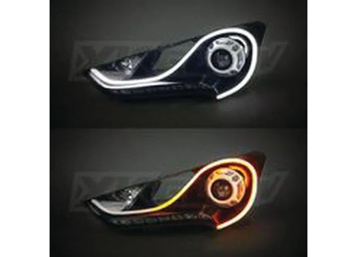 XK Glow 24inch - 2pc Sequential Switchback LED Strip Kit DRL Turnsignal for Headlights