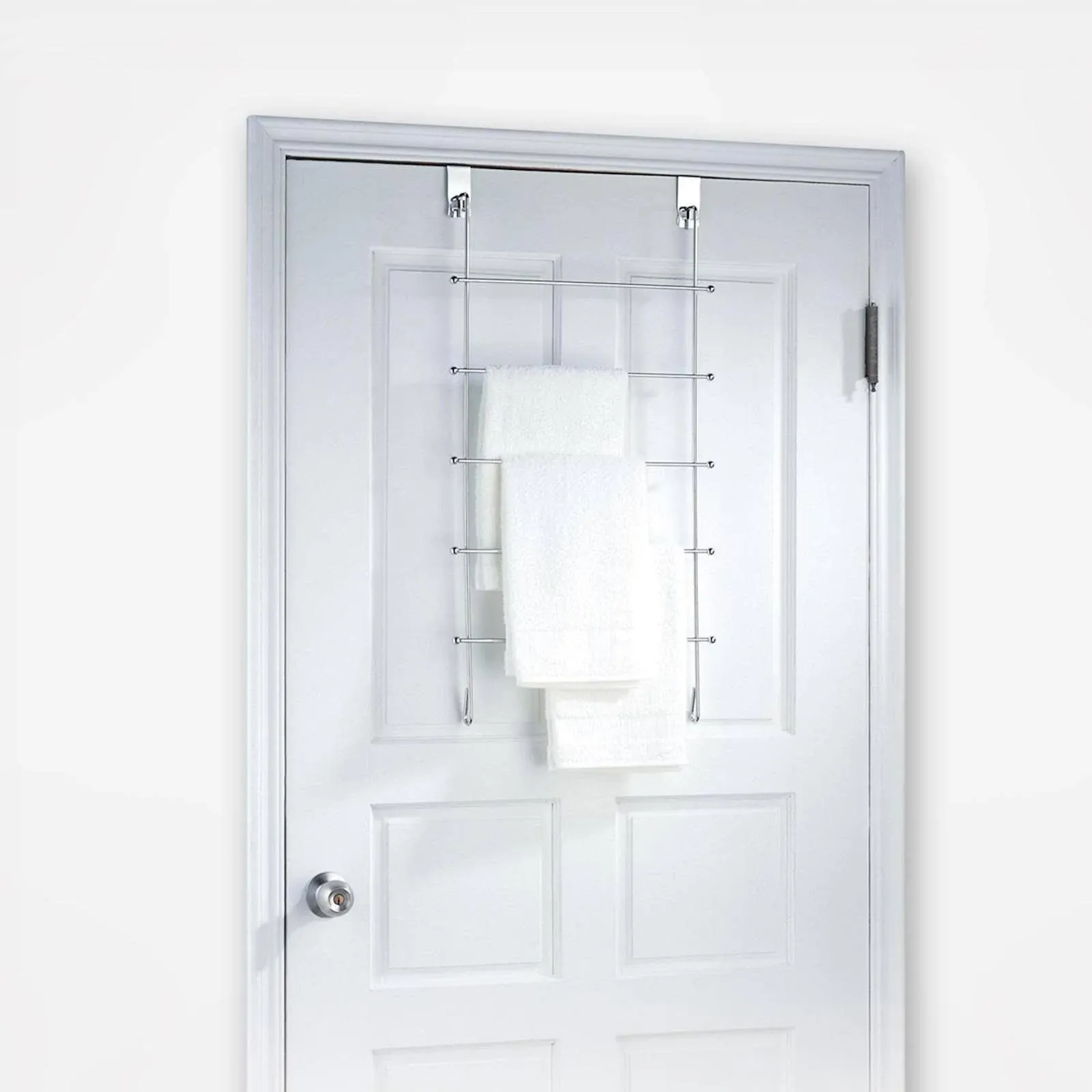 Organize It All Over The Door Chrome Hanging Towel Rack