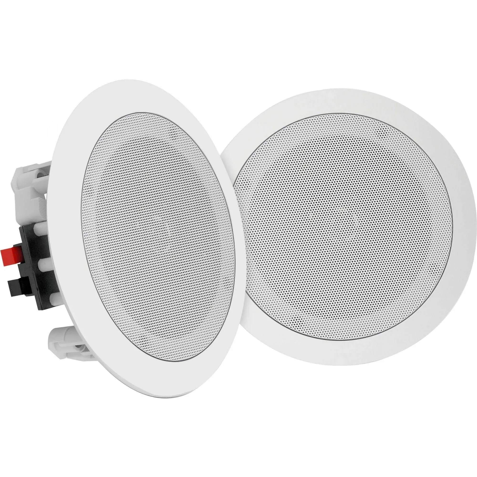 Pyle 5.25" In-Wall/In-Ceiling Speakers 2-Way Flush Mount Home Speaker Pair - 150 ...