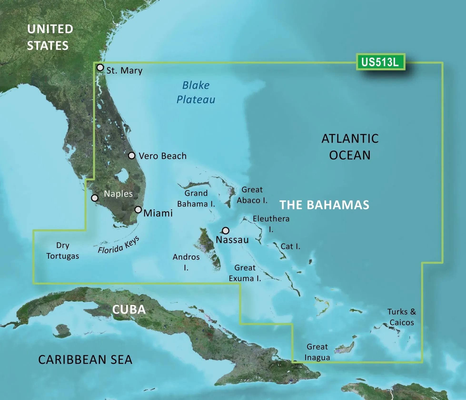 Garmin BlueChart g2 Vision HD Cartography, Jacksonville - Bahamas