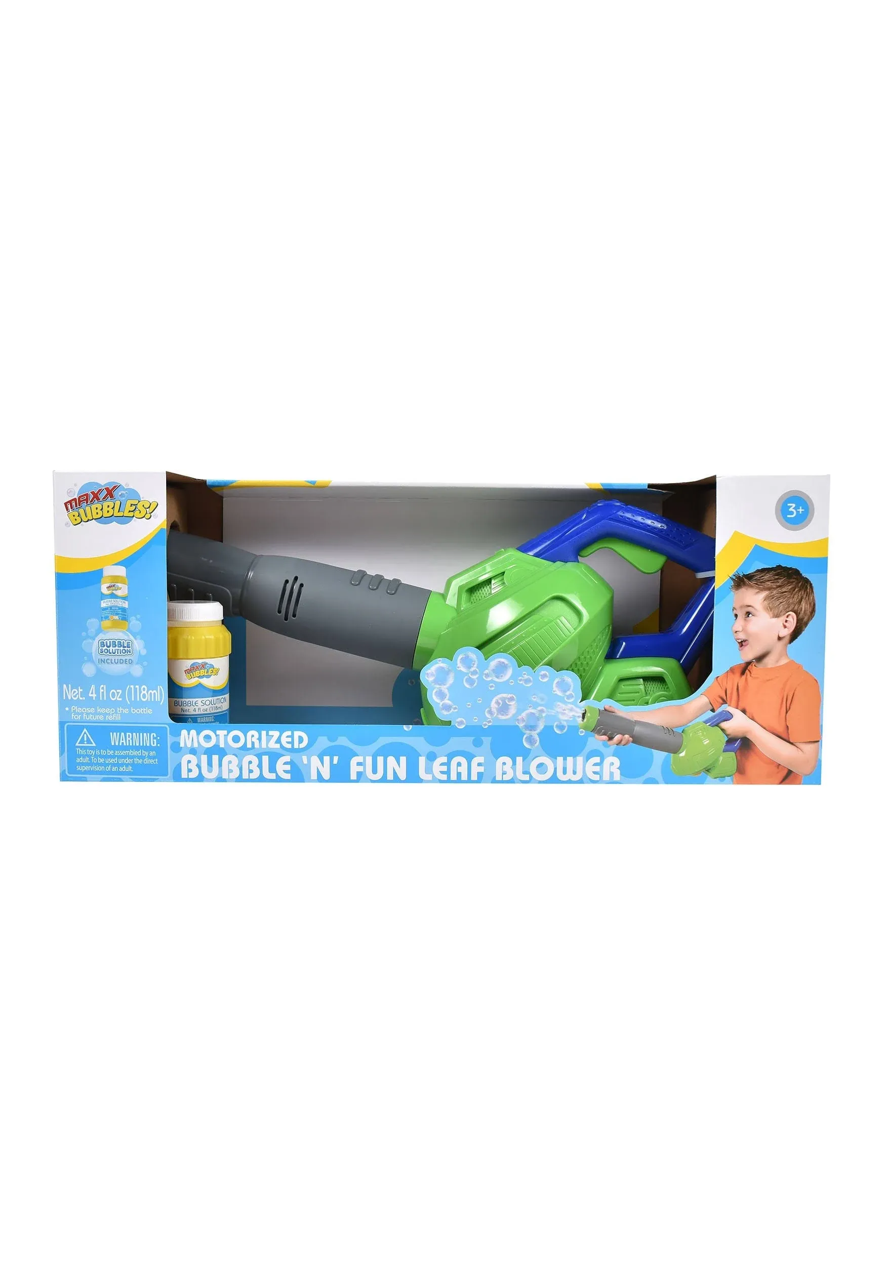 Motorized Bubble &#039;N&#039; Fun Leaf Blower with Bubble Solution Maxx Bubbles Ages 3+