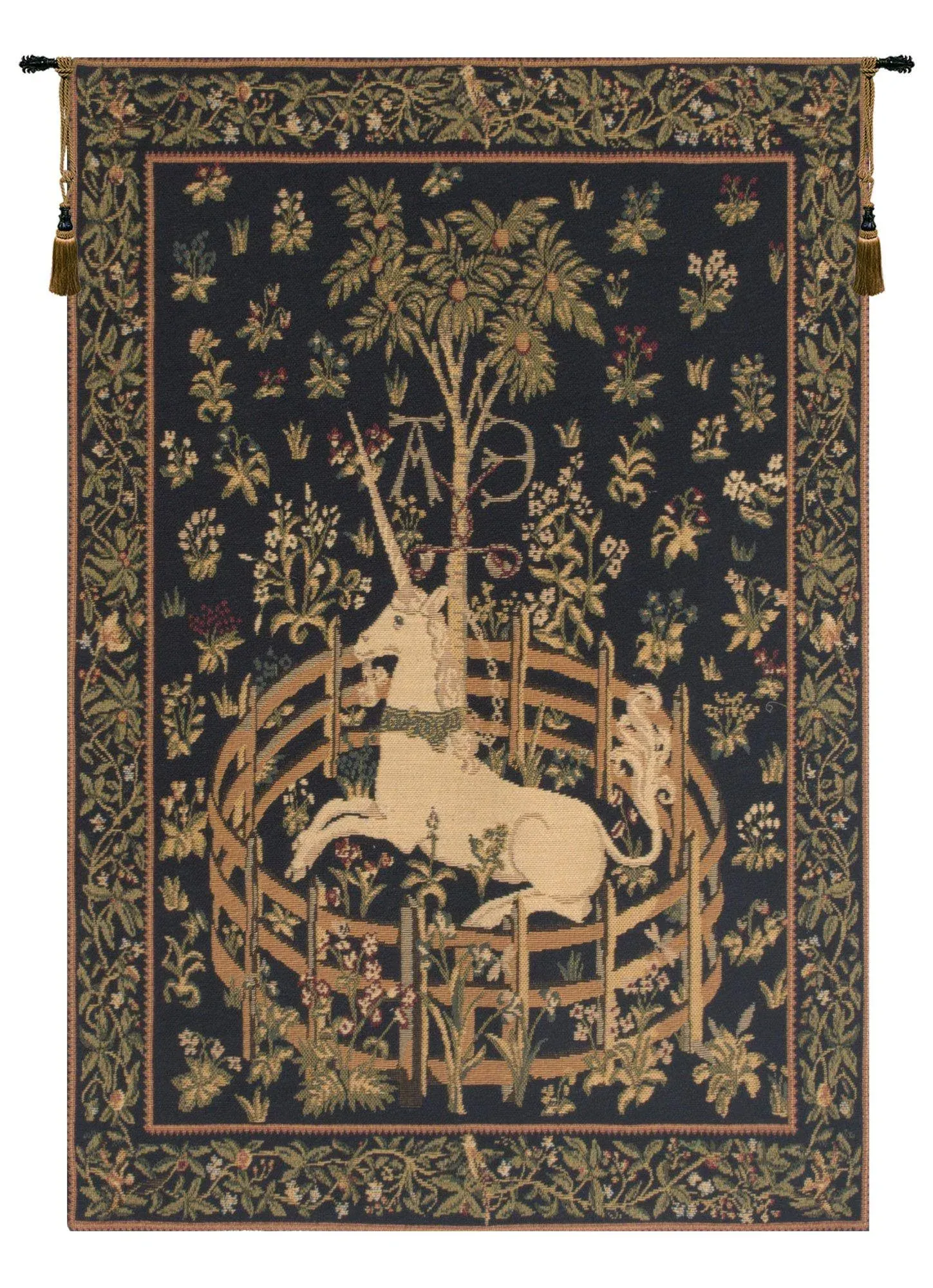 Portiere Medieval Lion European Tapestry - 27 in. x 77 in. Cotton/Viscose/Polyester by Charlotte Home Furnishings