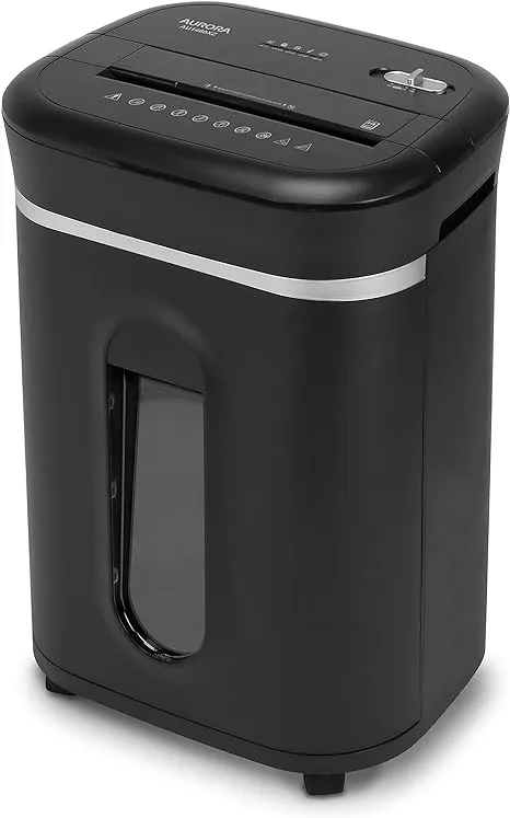 Aurora AU1035XA 10-Sheet Crosscut Paper/Credit Card Shredder with 4-Gallon Pullout Wastebasket