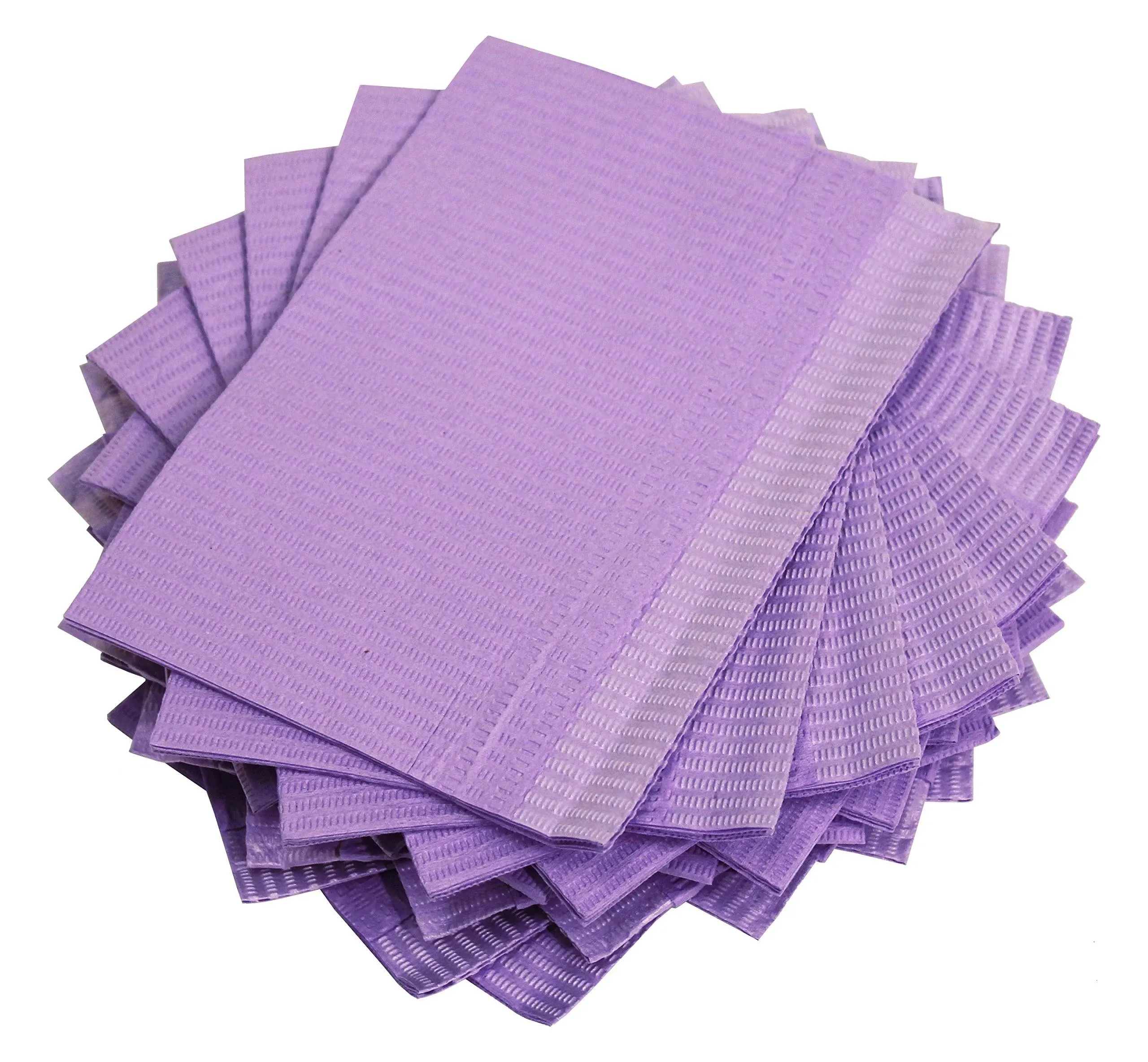 500 Lavender 3-Ply 13x18 Dental Patient Towel Bibs (Case of 500) by PlastCare USA