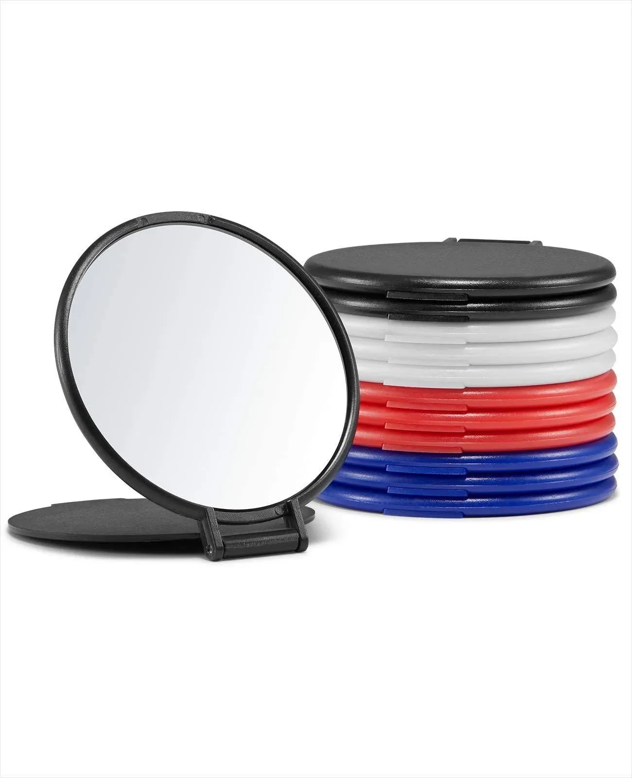 Compact Mirror Bulk, Round Makeup Mirror for Purse, Set of 24 (4-Color)