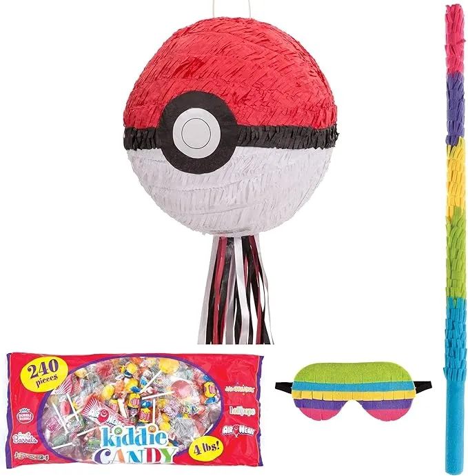 Party City Pokemon Pokeball Pull String Pinata Kit