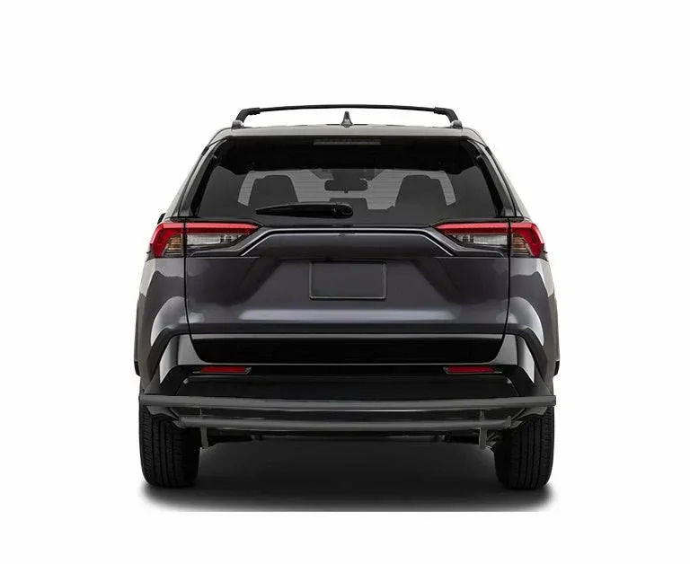 Black Horse Rear Bumper Guard Double Layer Black fits 2019-2024 Toyota Rav4