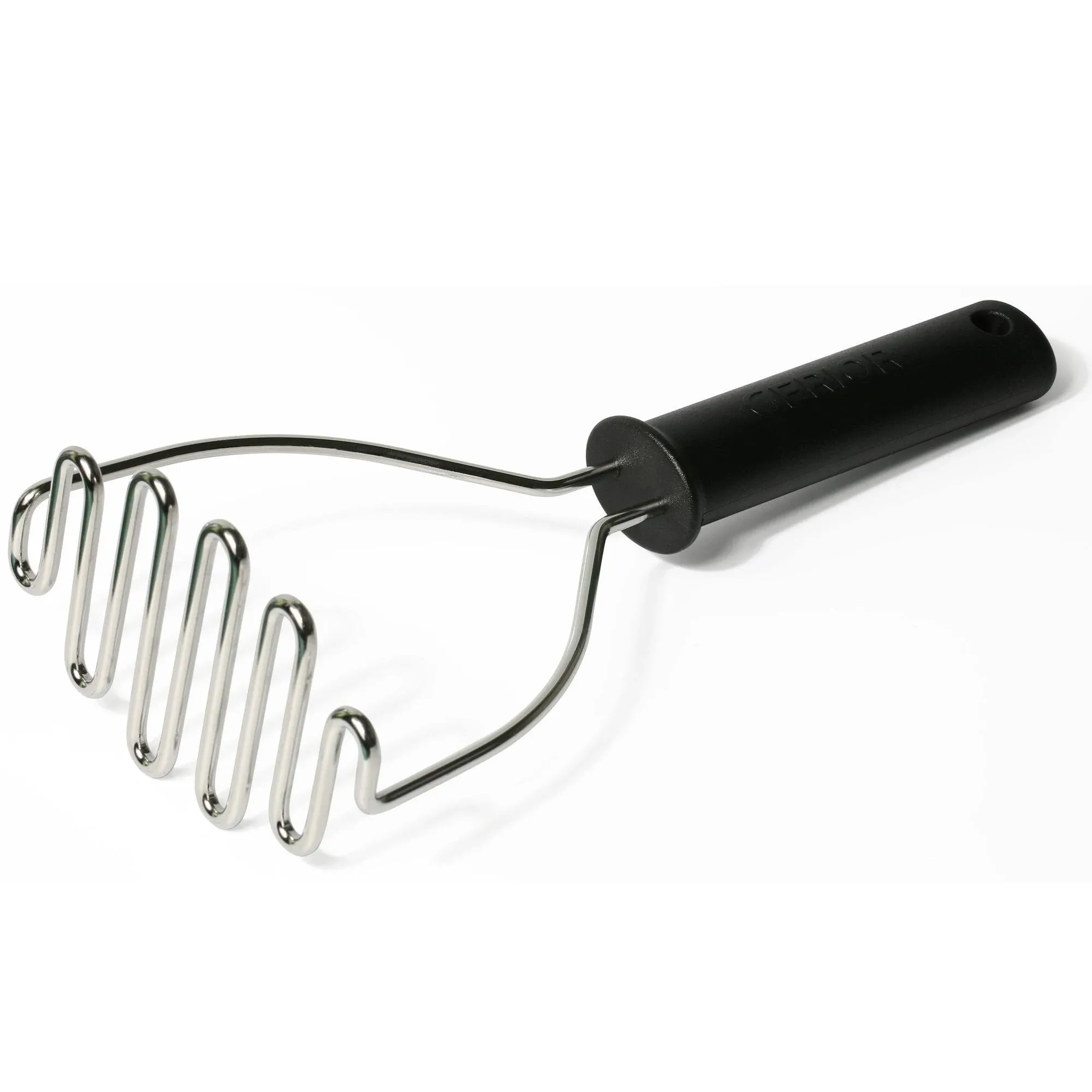 Large Potato Masher - Stainless Steel Wire Kitchen Tool for Mashing Vegetable, Food, Bean, Avocado - Dishwasher Safe