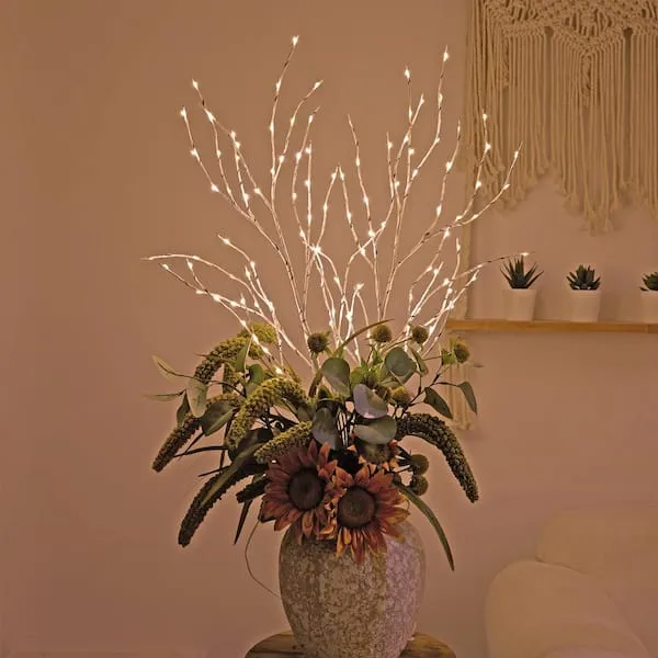 Willow Lighted Trees & Branches Lightshare Color: White