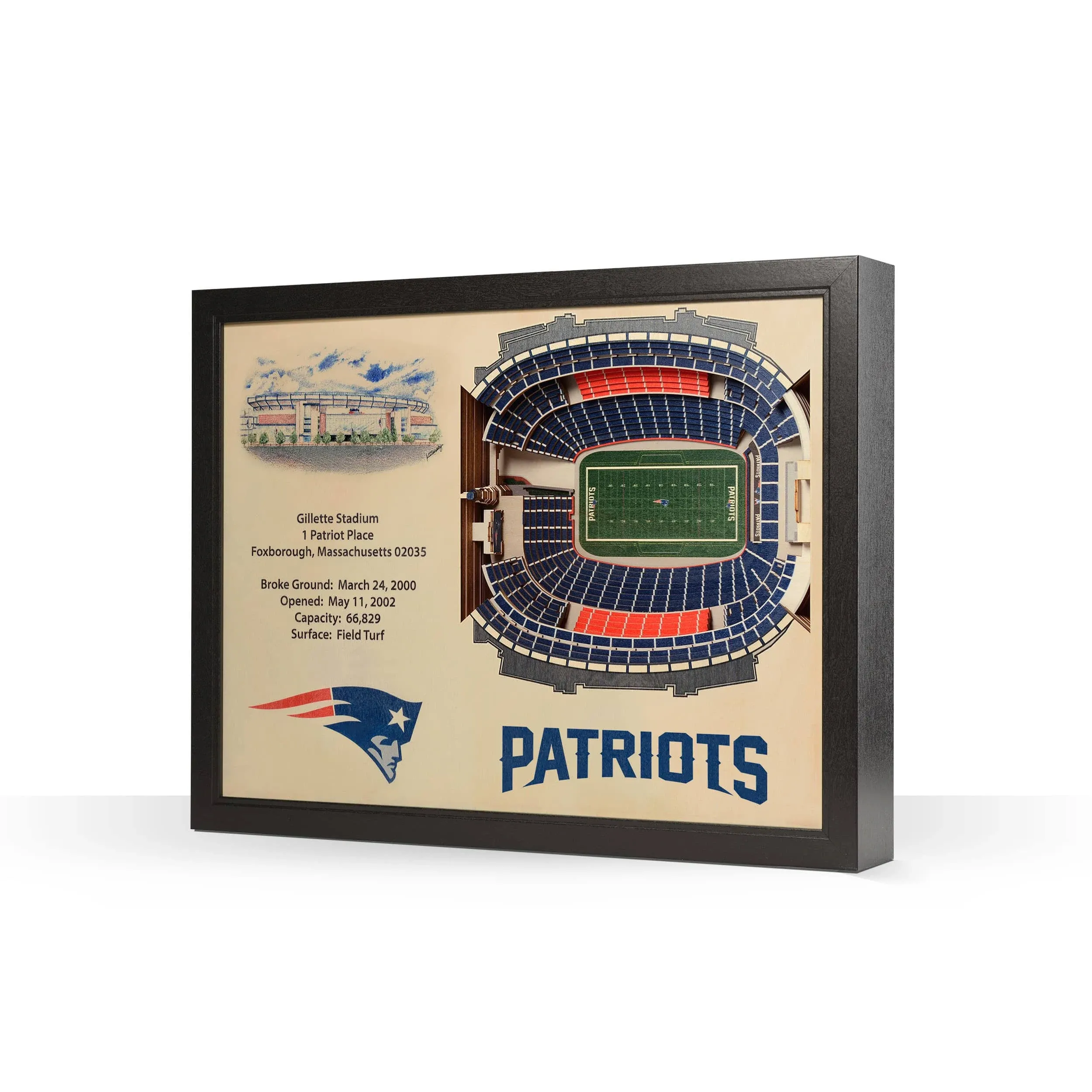 YouTheFan NFL 25-Layer StadiumView Wall Art