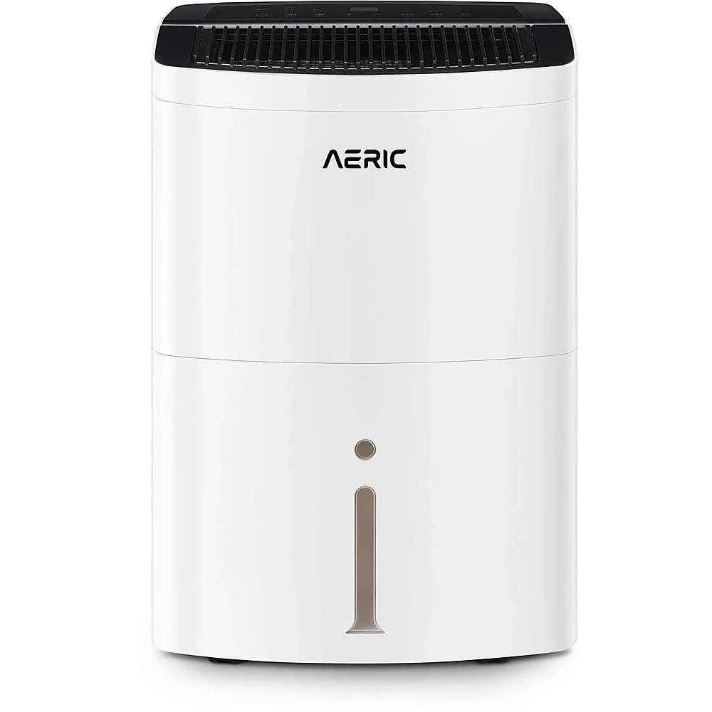 Aeric 35-Pint Portable Dehumidifier for Home, Moisture Absorber for Basement, Garage, Living Room, and Extra Large Rooms up to 3,000 Sq.Ft., Energy Star Dehumidifier with Auto-Shutoff & Timer in White