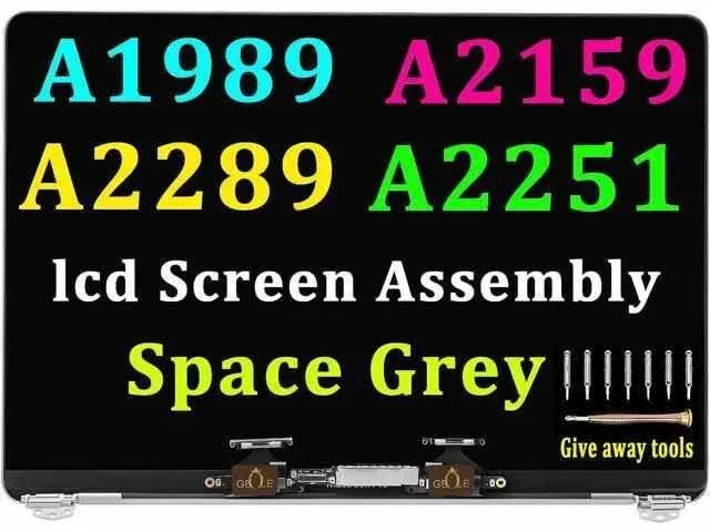 A1989 Screen Replacement for MacBook Pro A1989 A2159 A2289 A2251 Retina 13.3" LCD LED Display Digitizer Assembly Panel EMC 3214 3358 3301 3456 3348 (Space Grey)