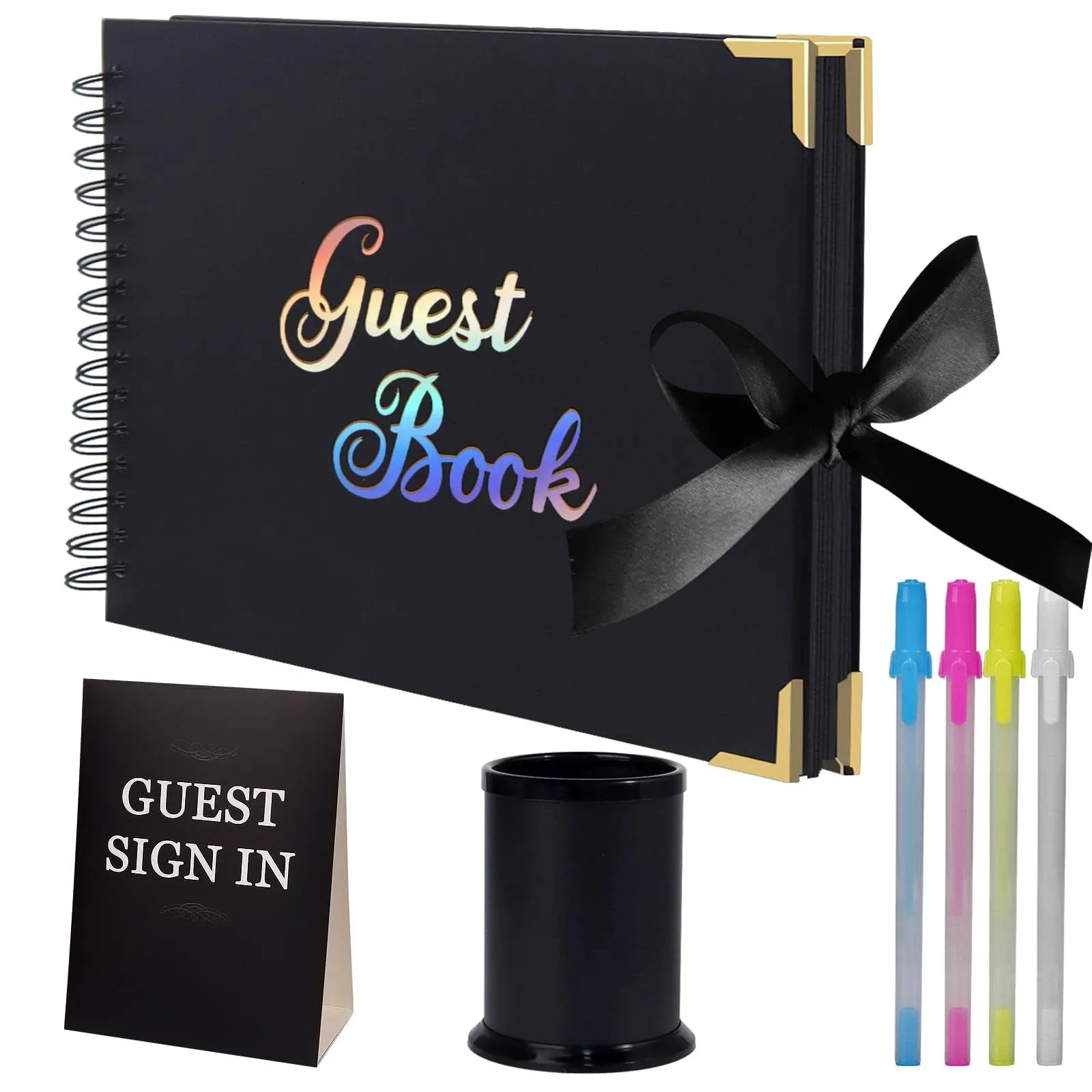 FORBFAN Guest Book Wedding Reception, Baby Shower Sign in Guest Book, Wedding Books for Guests to Sign, Photo Guestbook for P