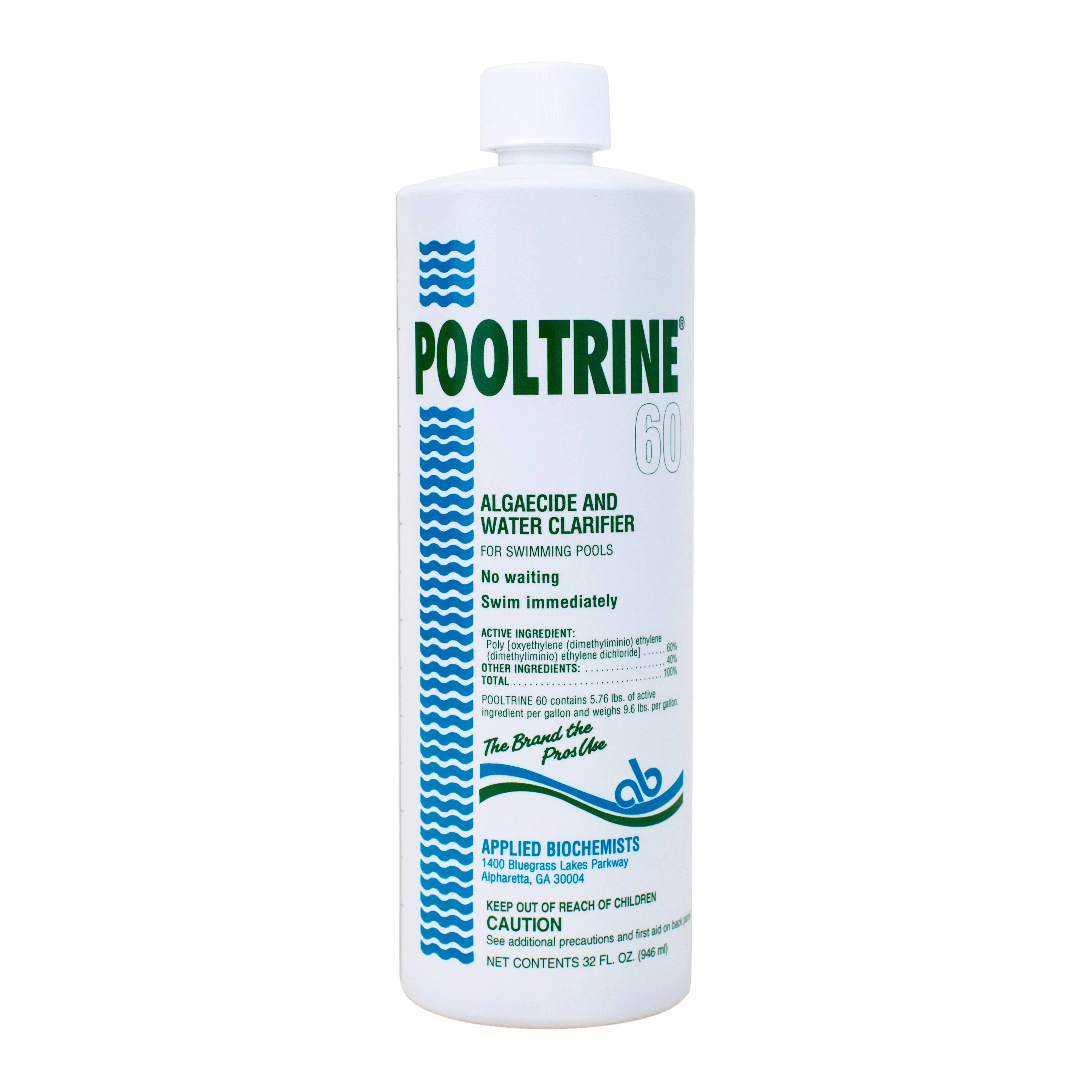 407303A Pooltrine 60 Swimming Pool Algae & Deposit Control, 32 fl oz