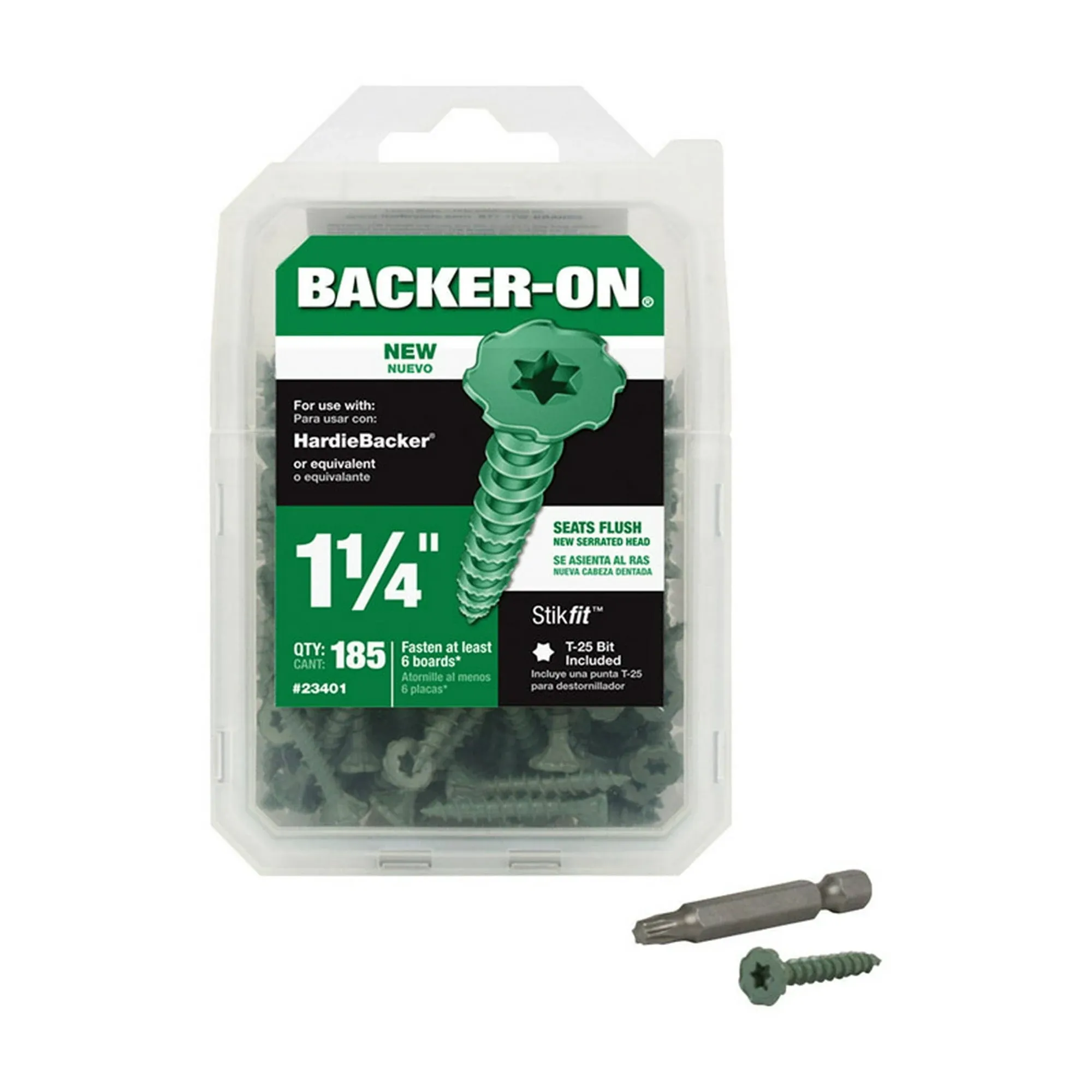 ITW Brands 23401 185PC 9X1-1/4 Backer-ON (1.25 inches {Improved})