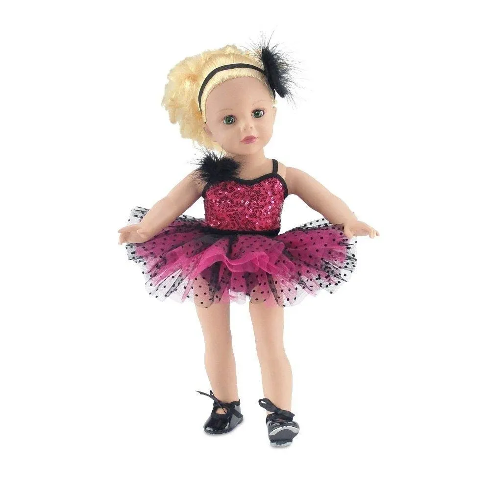 Emily Rose 18 Inch Doll 4 Piece Jazz Ballet Ballerina Dance Outfit, Includes Doll Tap Shoes! | Doll NOT Included | Compatible with 18" American Girl Dolls