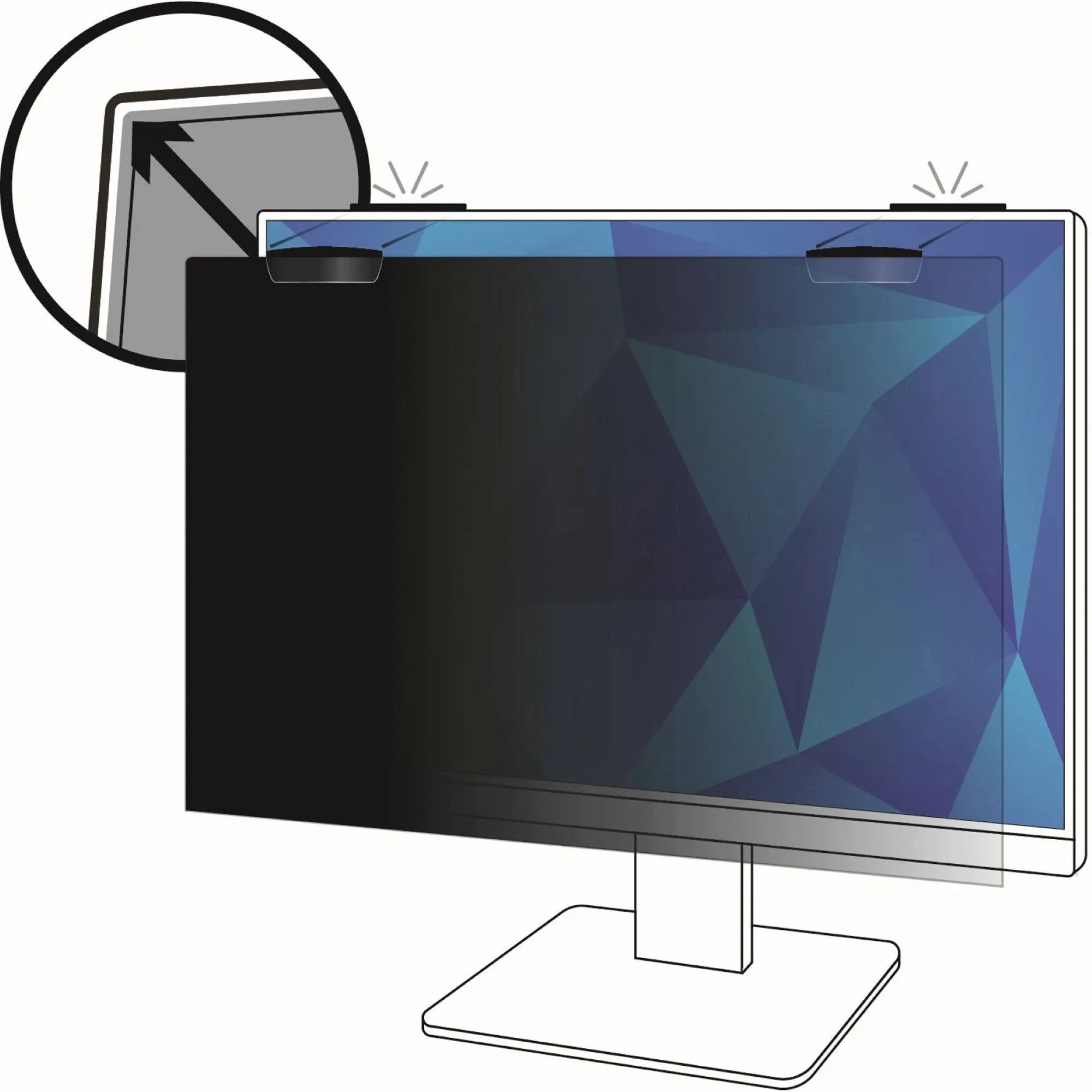 3M Comply Magnetic Attach Privacy Filter for 23.8 inch Widescreen Monitors