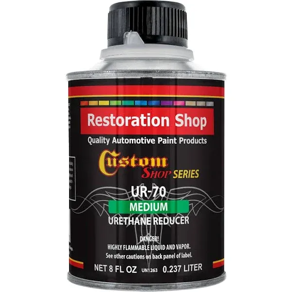 Restoration Shop / Custom Shop - UR70 Medium Urethane Reducer (Half Pint/8 Ounce) for Automotive and Industrial Paint Use