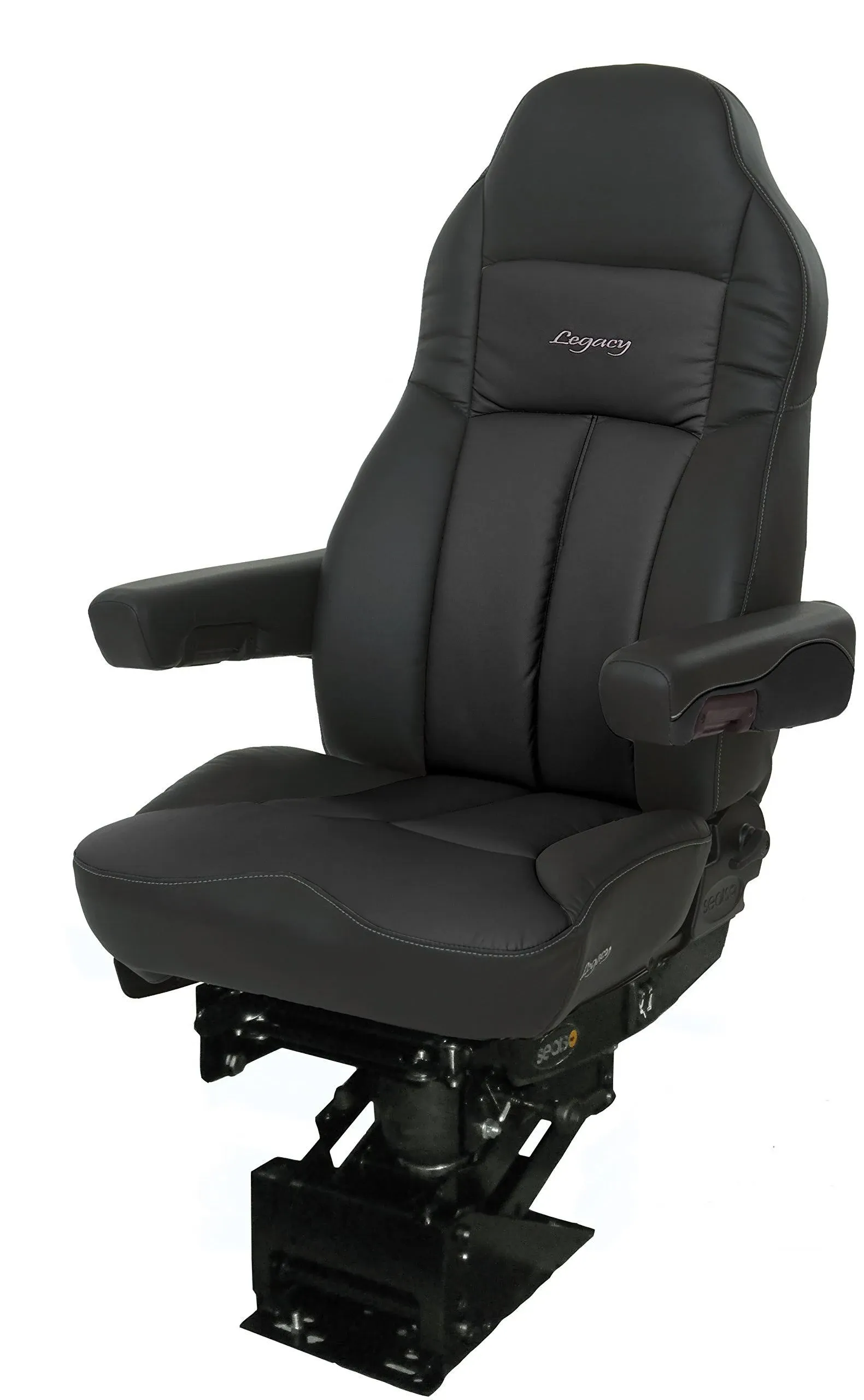 Legacy Silver Air-ride Seat | DuraLeather with D2 Technology - Black