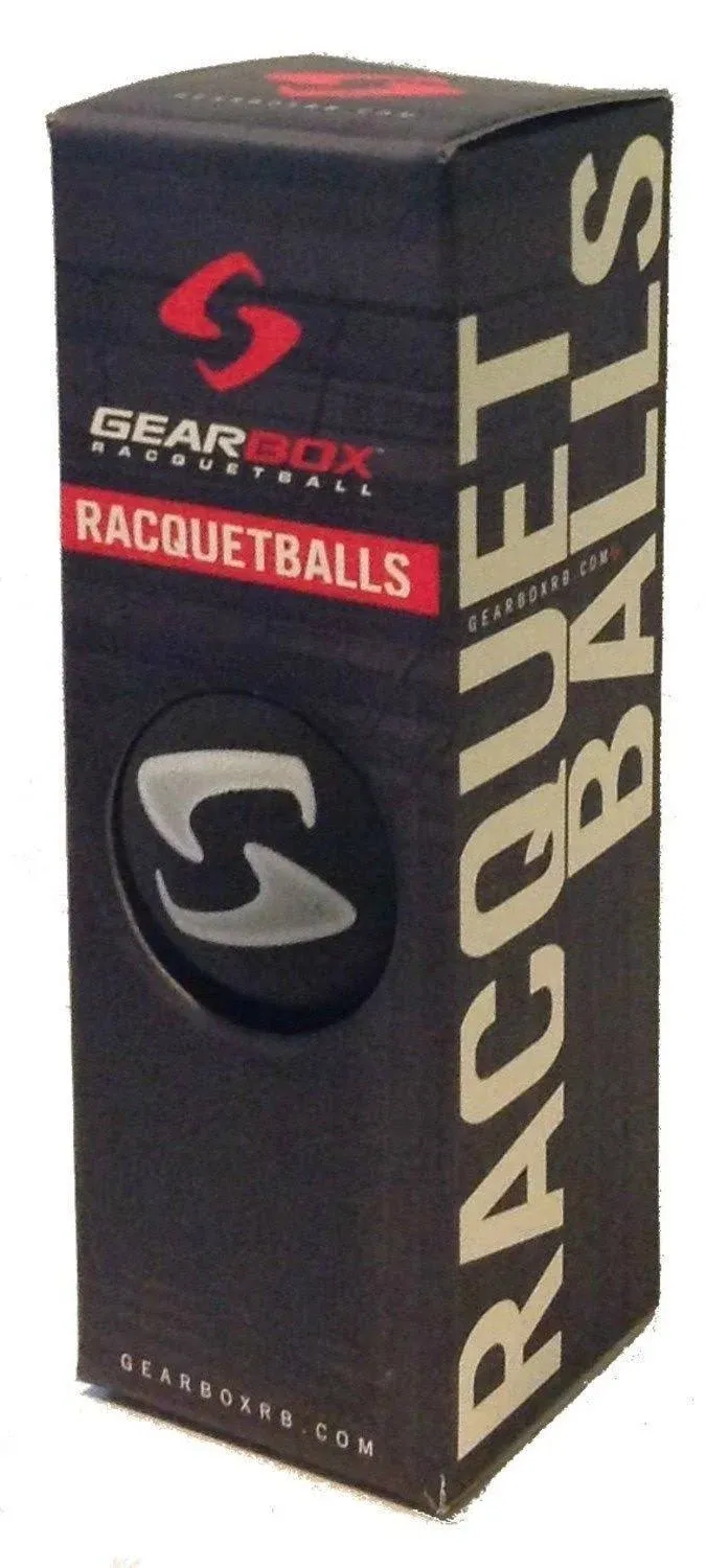 GearBox Racquetballs - Negro 4 Cajas de 3 Bolas