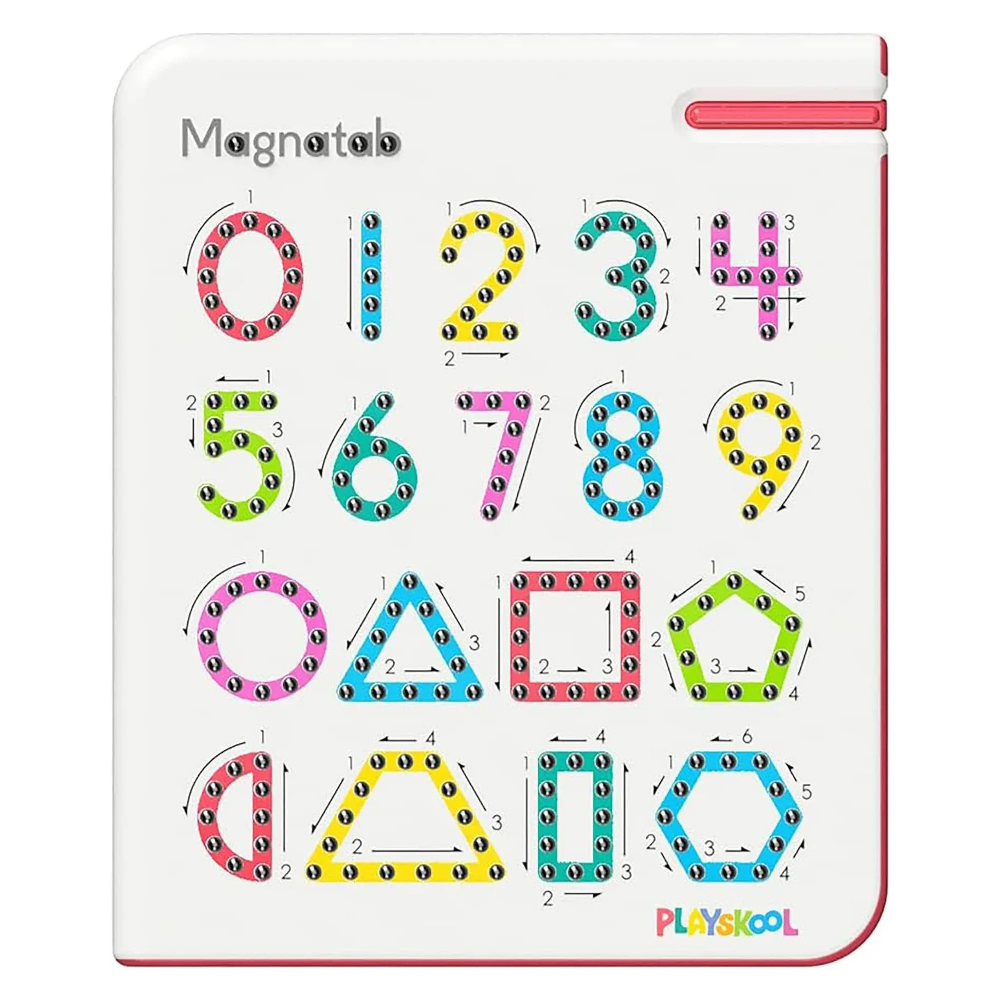 Playskool Magnatab — Numbers and Shapes — Magnetic Board Toy Letter Tracing for Toddlers Learning and Sensory Drawing — for Kids Ages 3 and Up