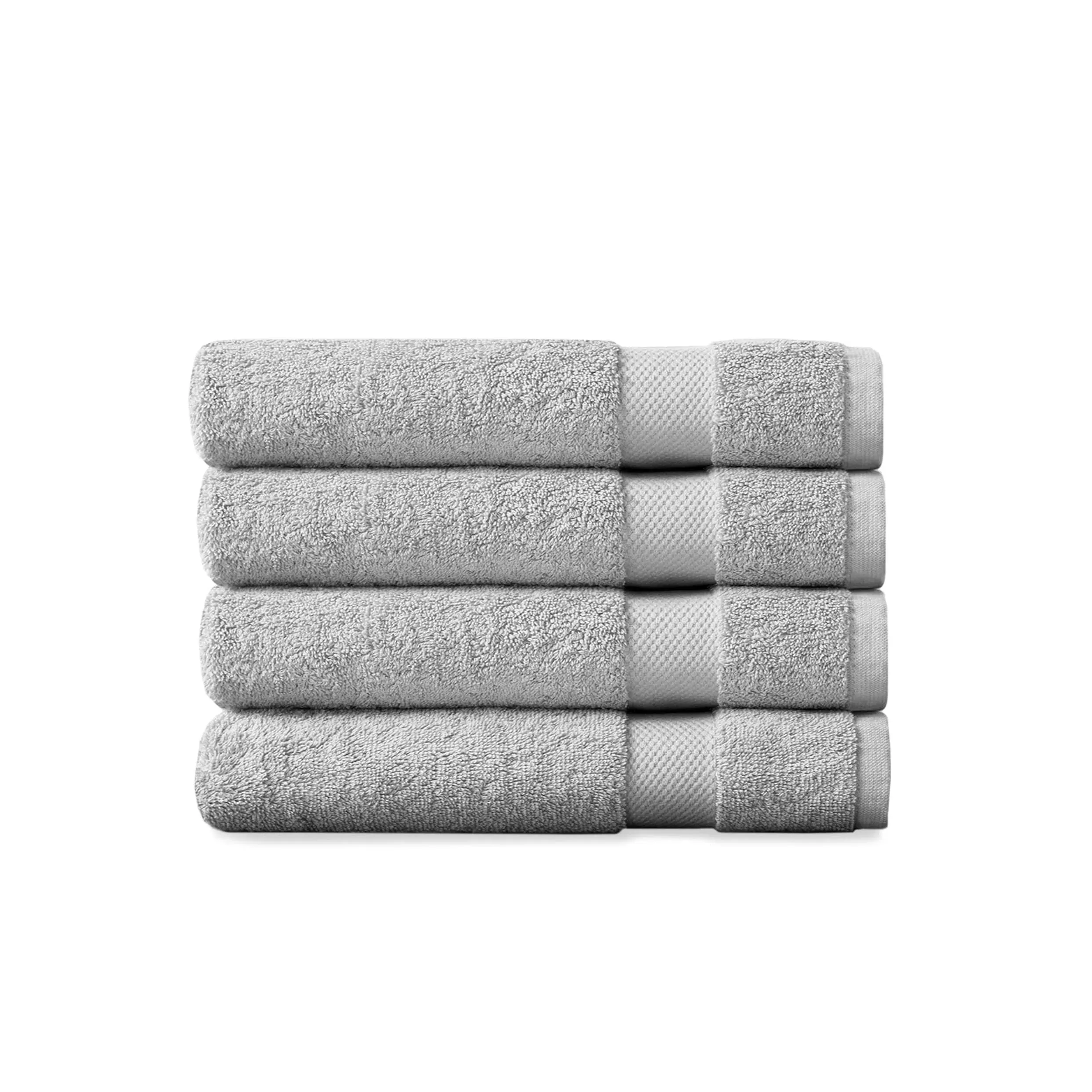 Delara Organic Cotton Luxuriously Plush Bath Towel Pack of 4 | GOTS & Oeko-Tex ...