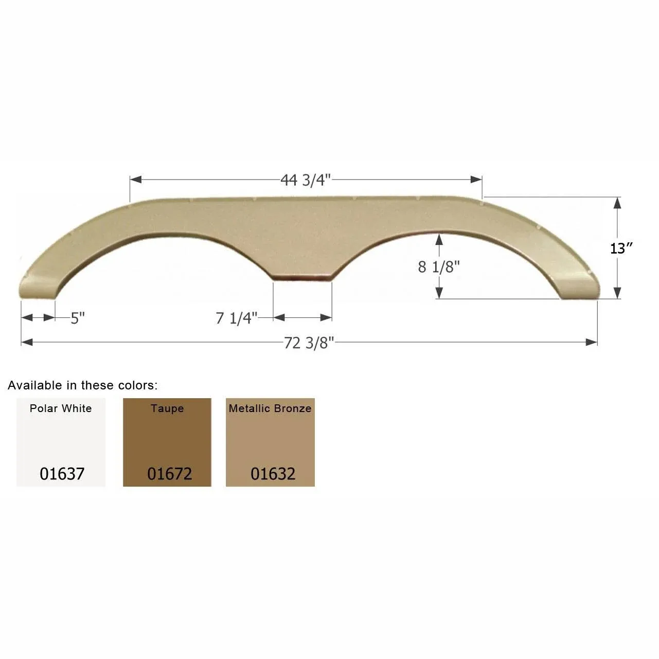 Icon 01637 Tandem Axle Fender Skirt FS774 for Keystone - Polar White