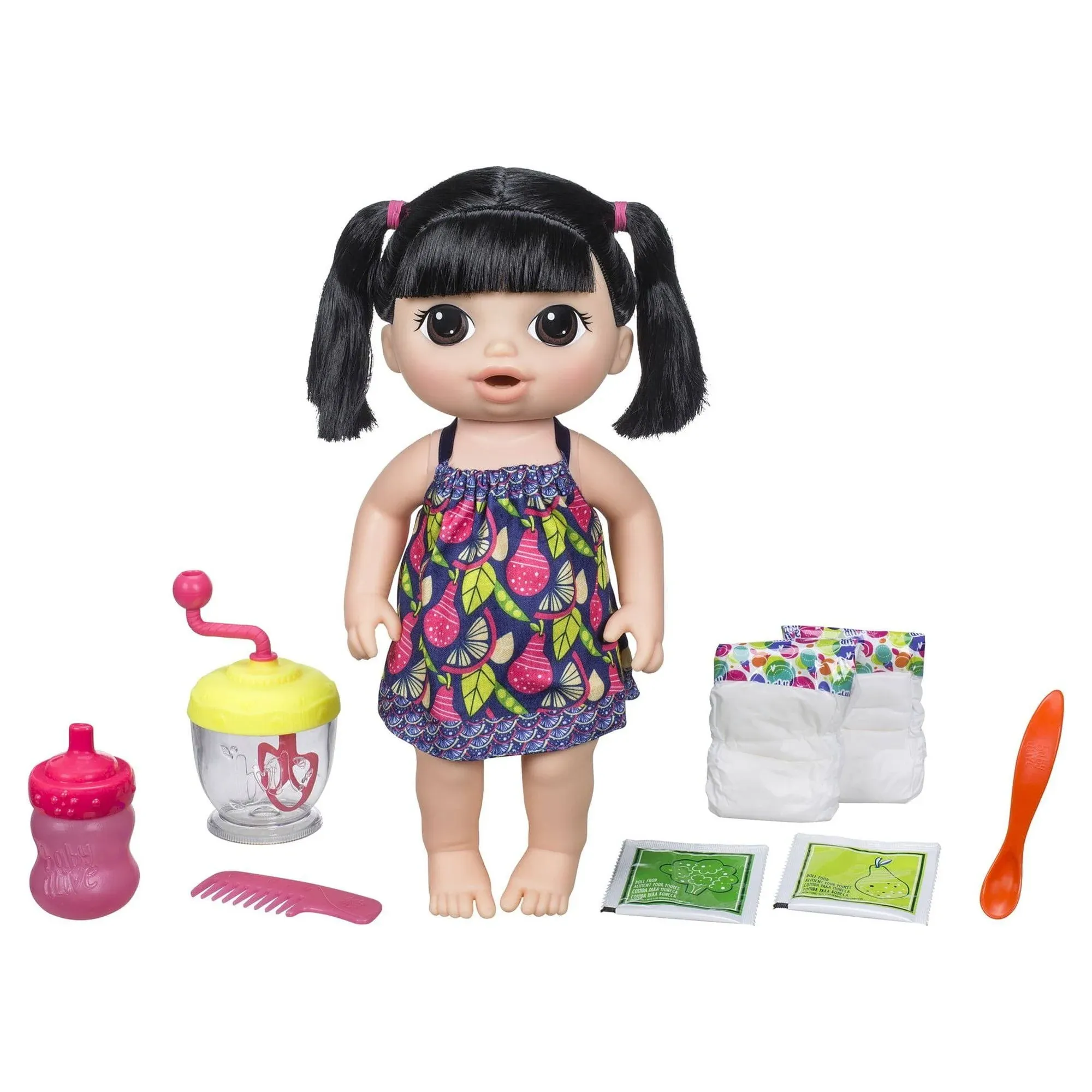 Baby Alive Sweet Spoonfuls  Baby Doll, Black Straight Hair, Poops & Pees E0633