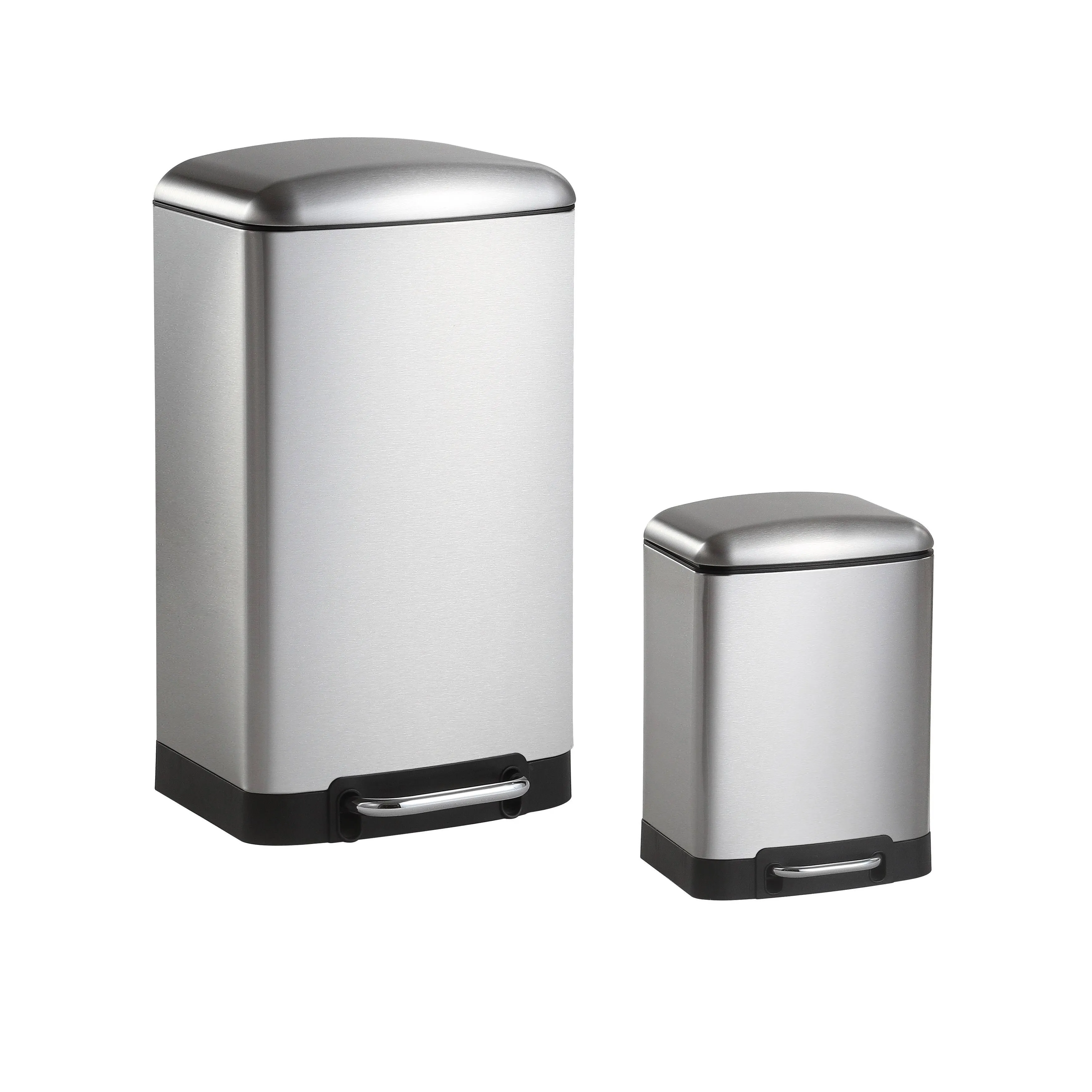 happimess Ashley Rectangular Trash Can with Soft-Close Lid with Mini Trash Can