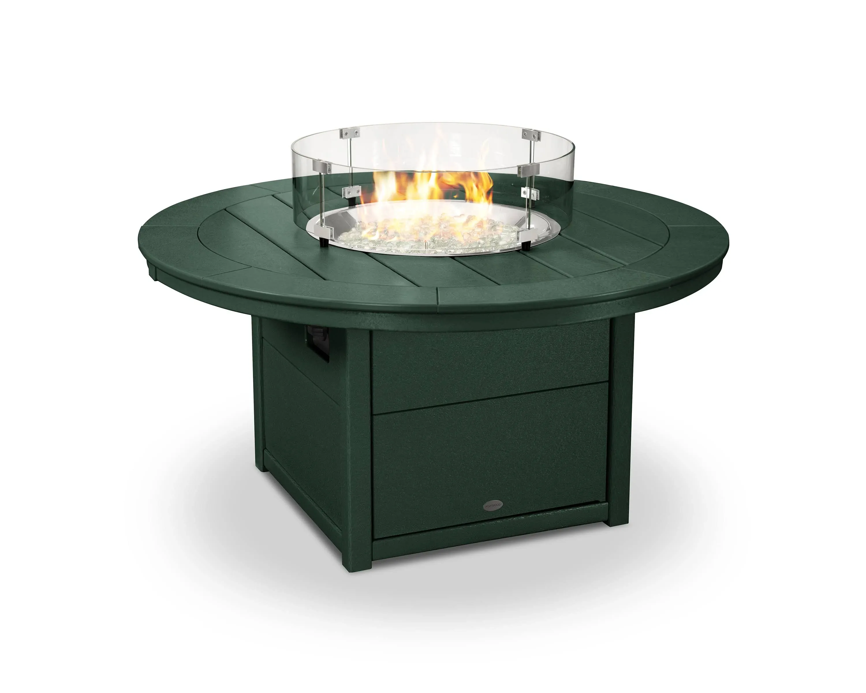 POLYWOOD Round 48" Fire Pit Table (Slate Grey)