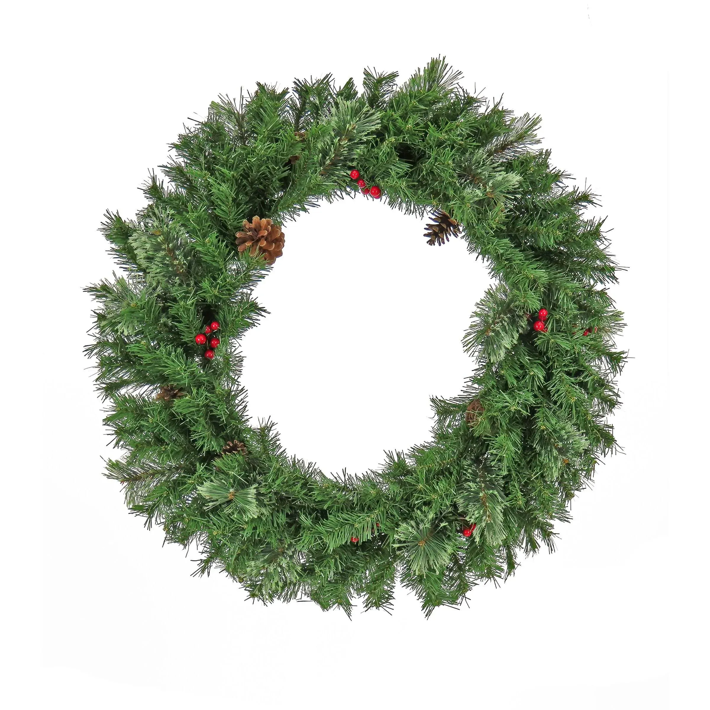 National Tree Company 30 Artificial Cashmere Christmas Wreath with Pinecones and Red Berries