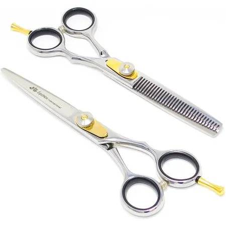 Equinox International, Professional Razor Edge Series Barber Hair Cutting Scissors - Japanese Stainless Steel Salon Scissors - 6.5” Overall Length - Fine Adjustment Tension Screw - Premium Shears