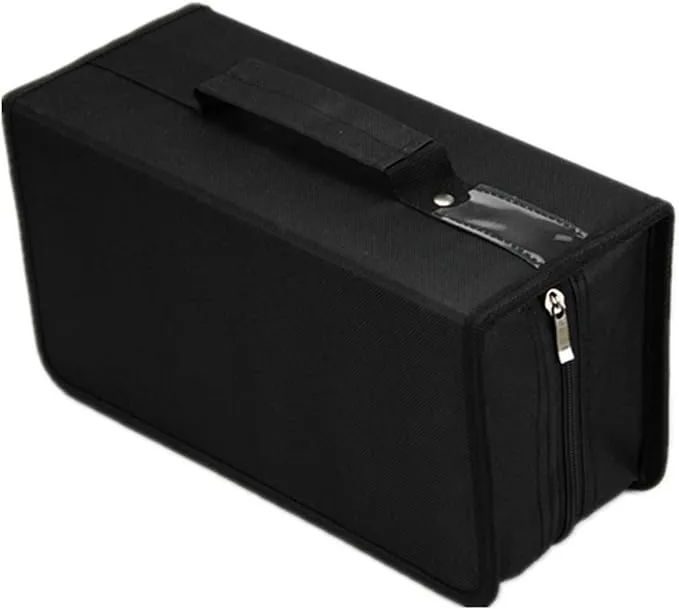 CD/DVD Case Holder Organizer Wallet Sleeves Booklet Binder,Storage 168 Capacity Disc(Black)