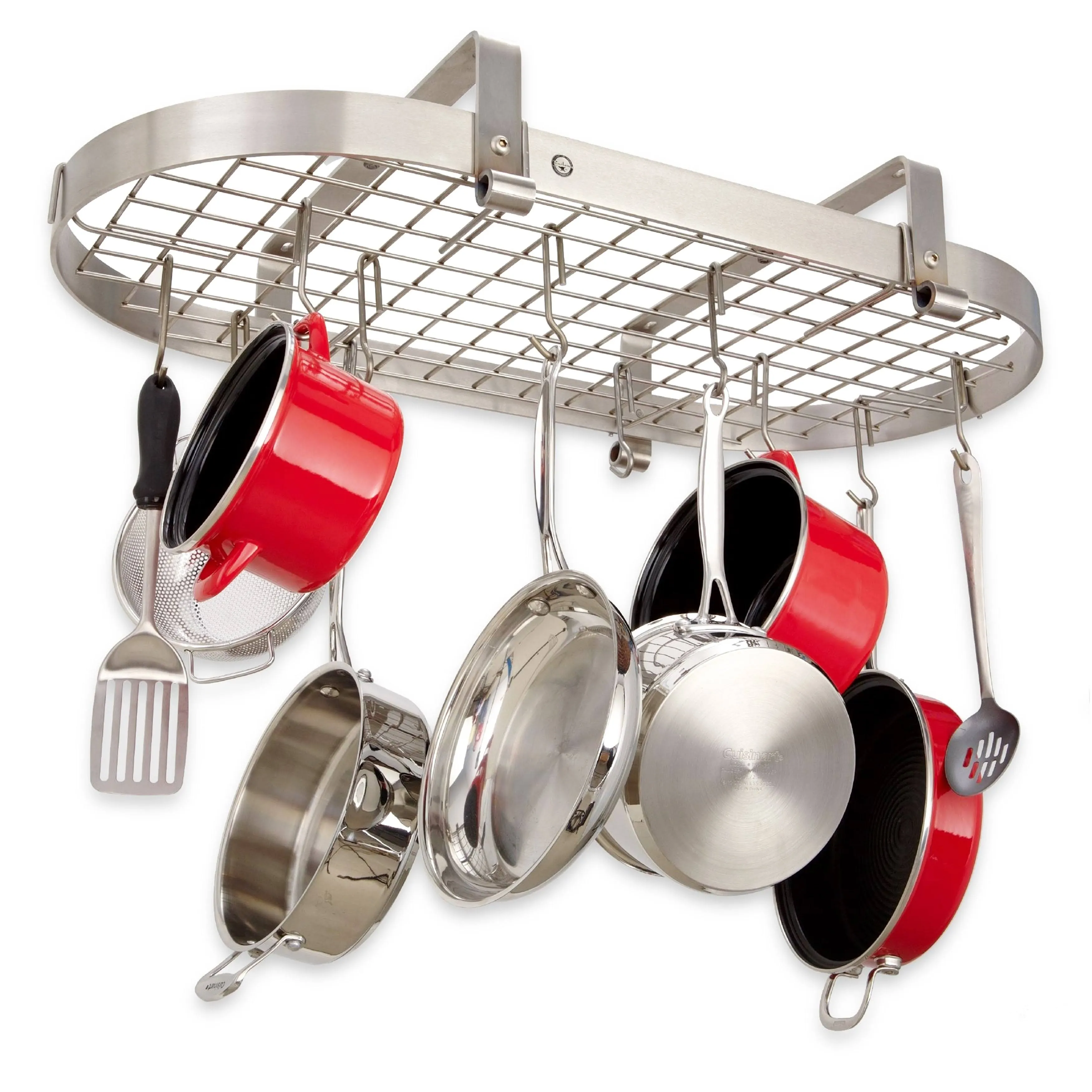 Enclume Stainless Steel Low Ceiling Oval Pot Rack