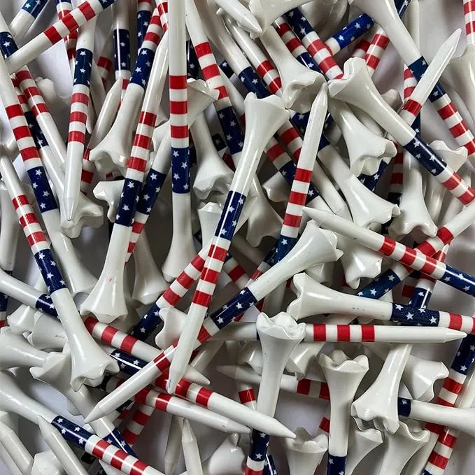 3-1/4" Pride Performance Golf Tees, USA Flag, 100 Count