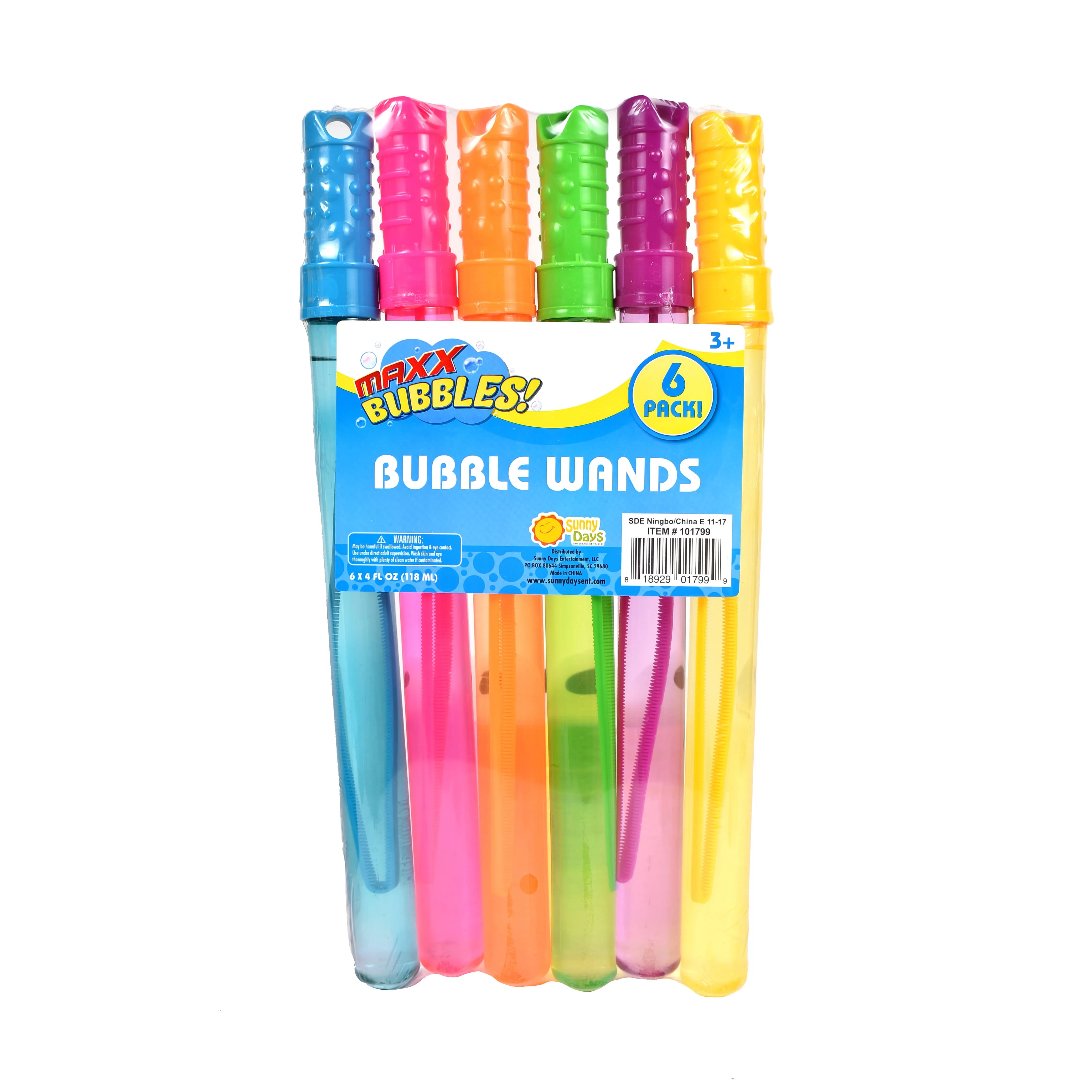 Sunny Days Entertainment Maxx Bubbles 4oz Bubble Wands – 6 Pack Bubble Wand