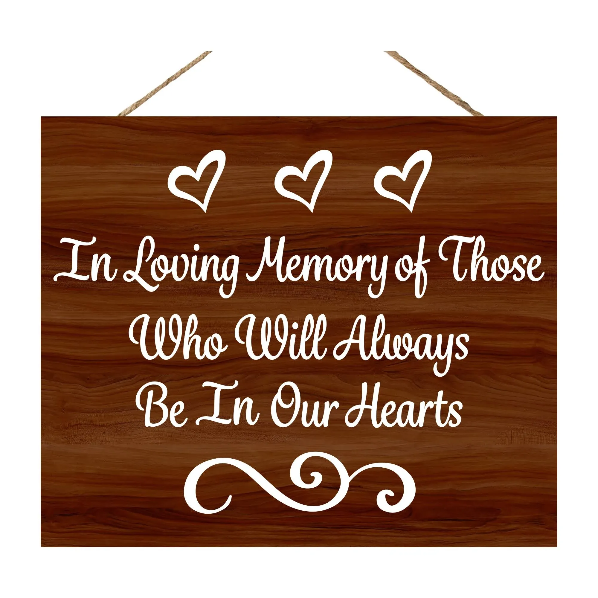 JennyGems Wedding Memorial Sign, In Remembrance Sign, In Loving Memory (Brown)