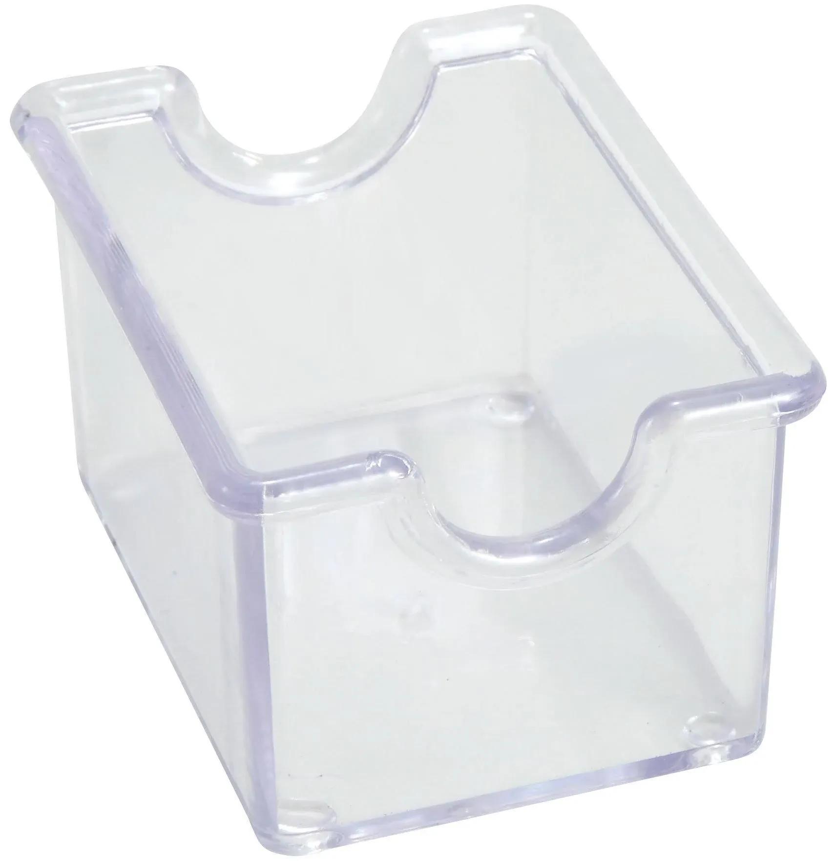 Winco Plastic Clear Sugar Packet Holder, 3 1/2 x 2 1/2 x 2 inch -- 72 per case