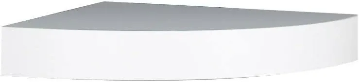 Inplace Shelving 11.8" Wide Floating Corner Wall Shelf - White