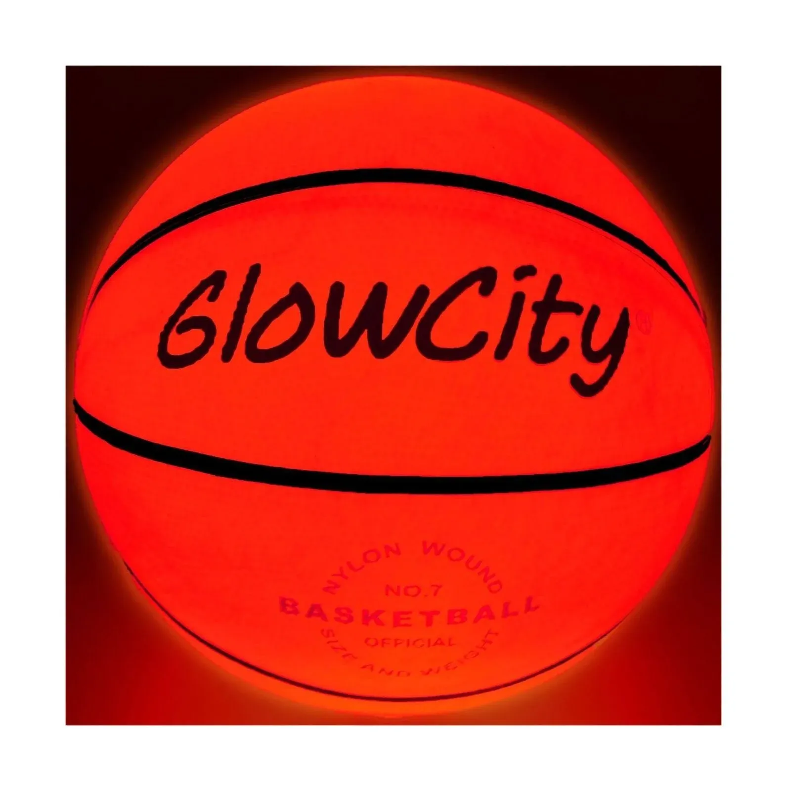 GlowCity Glow in the Dark Basketball, Official Size and Weight