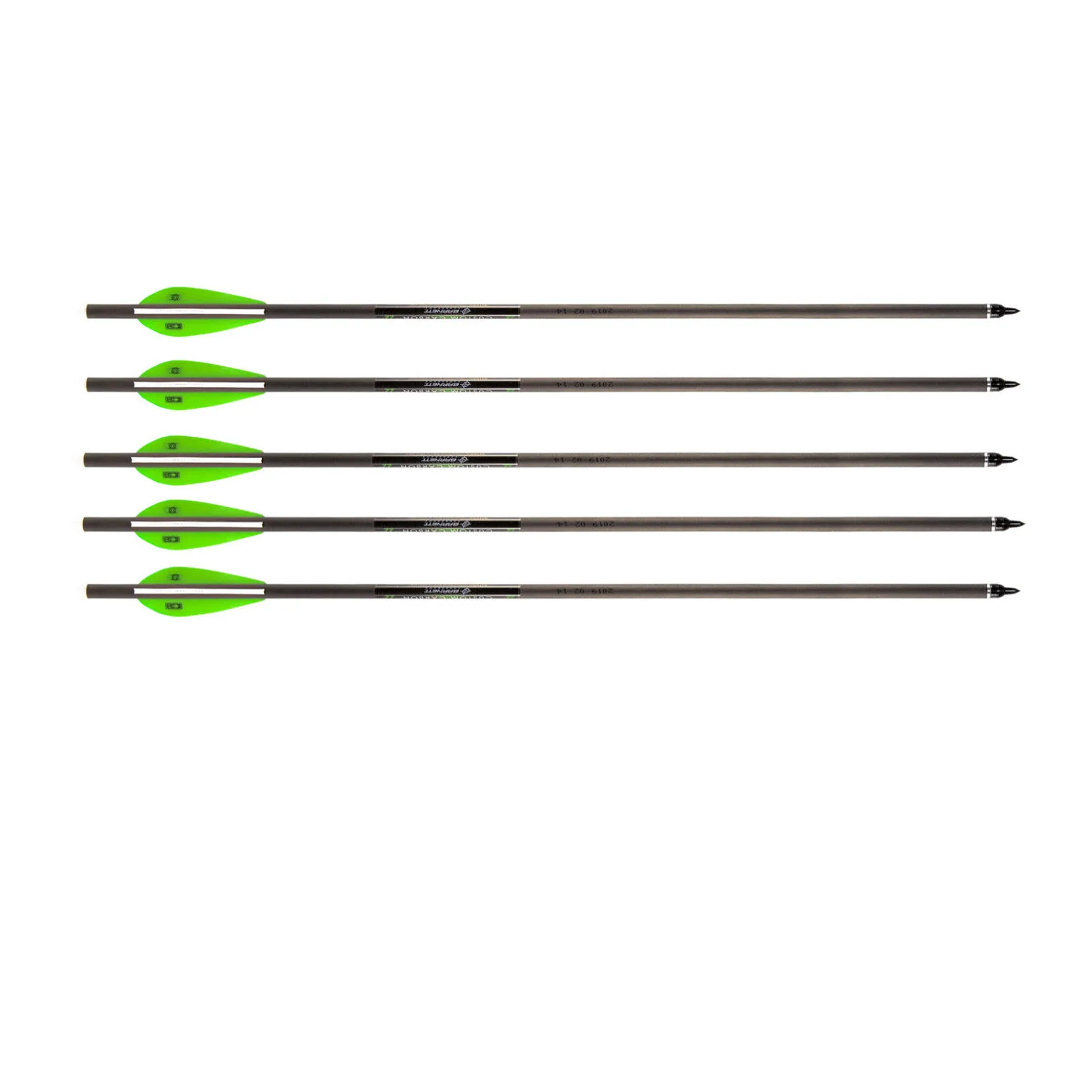 Barnett Outdoors Carbon Crossbow Arrows 5-Pack, Lightweight Hunting Bolts with Half-Moon Nock and Field Points