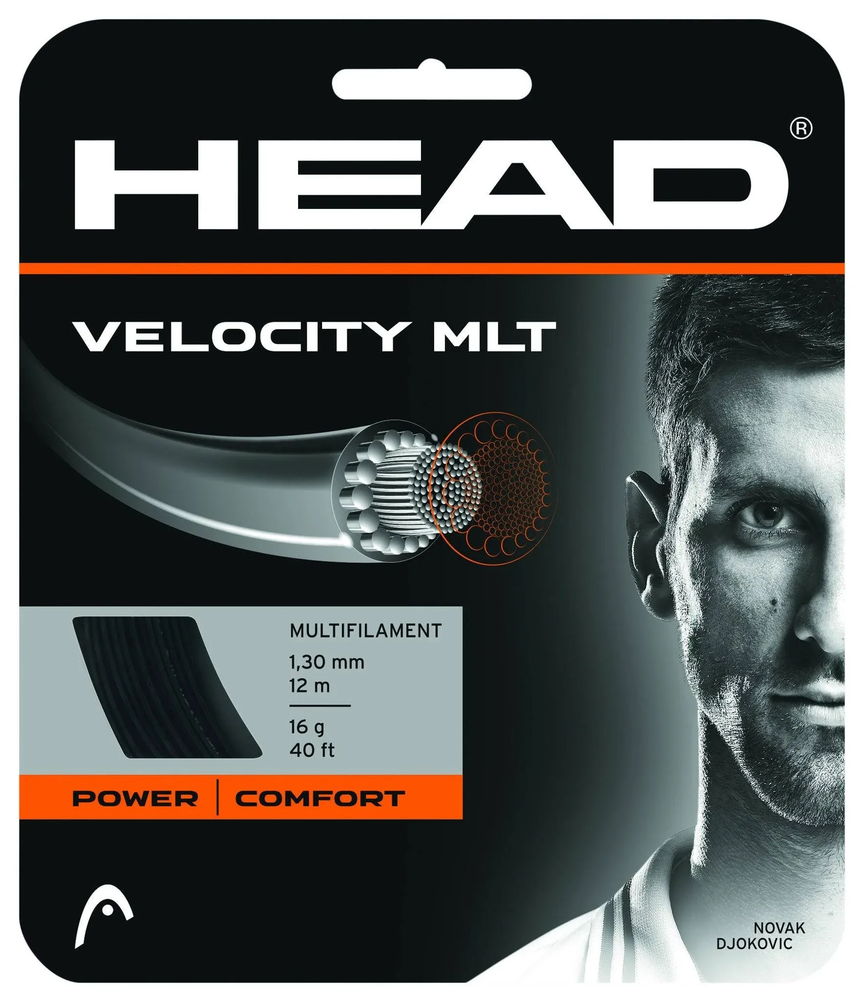 HEAD Velocity MLT Tennis Racket String 40' Set Multifilament Racquet String