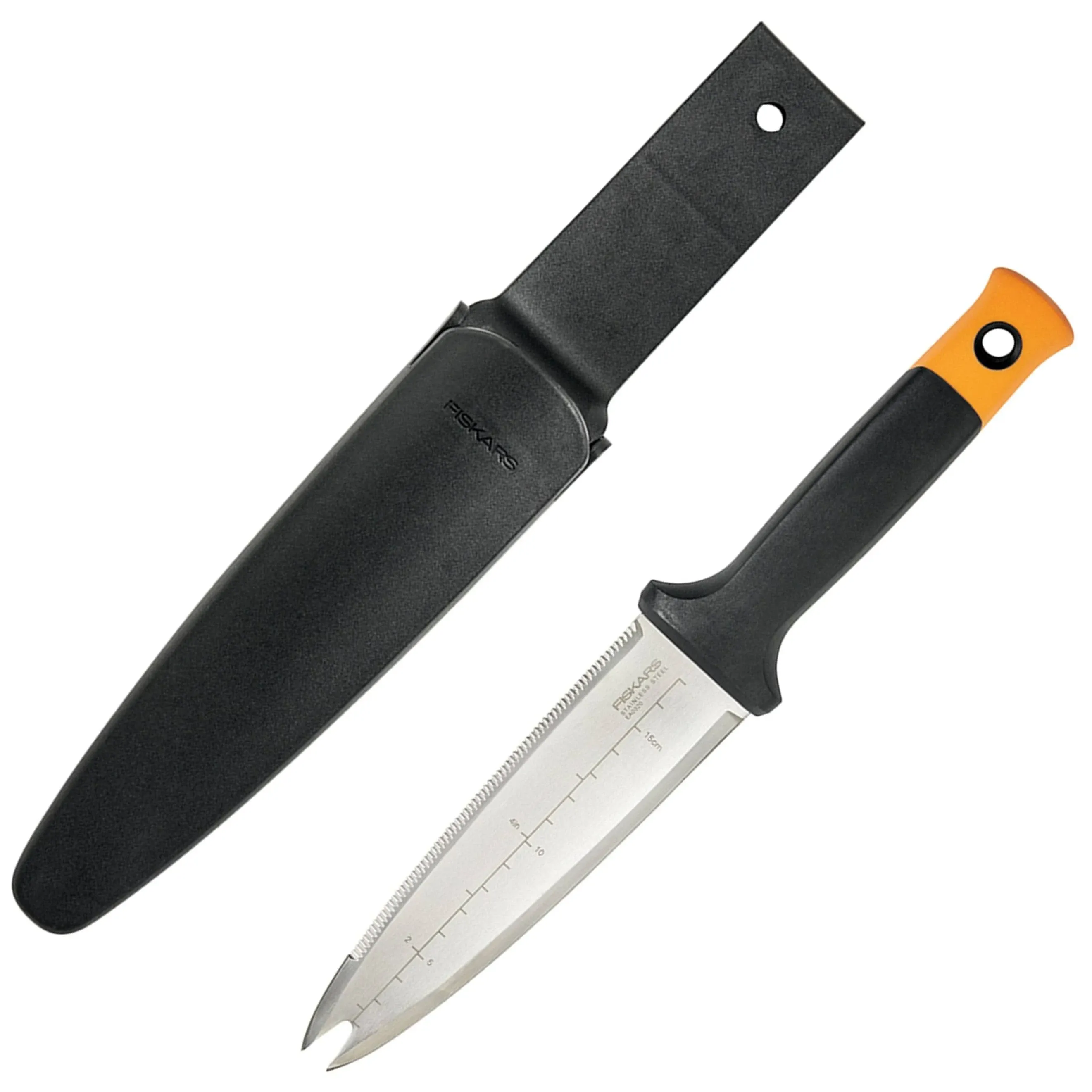 Fiskars 340130-1001 Garden Hori Knife with Sheath, Black